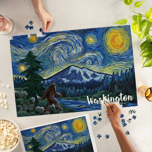 1000 PIECE PUZZLE Washington Bigfoot, Starry Night