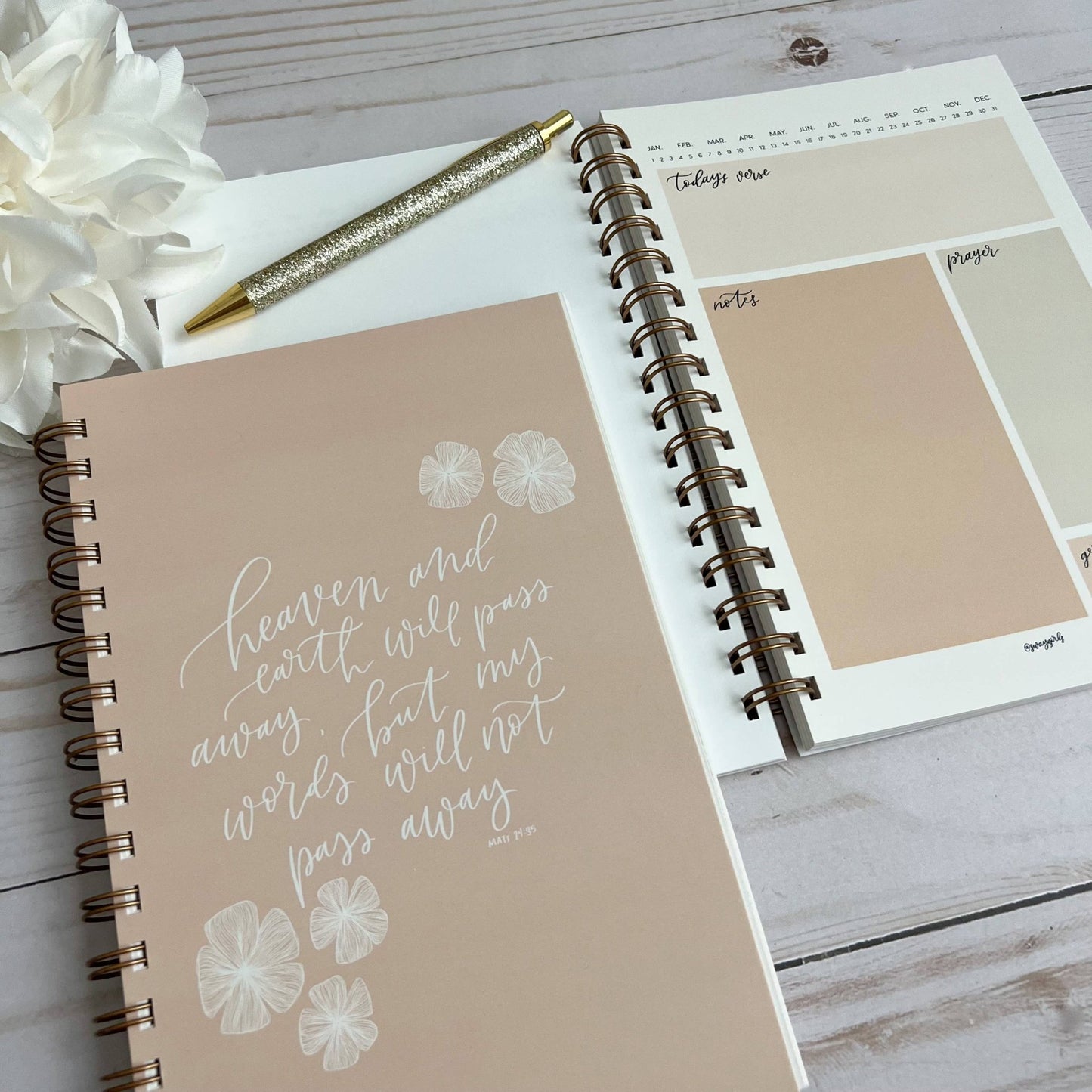 Bible study notebook | Bible journal | Christian notebook: Green - Fresh Start Candles