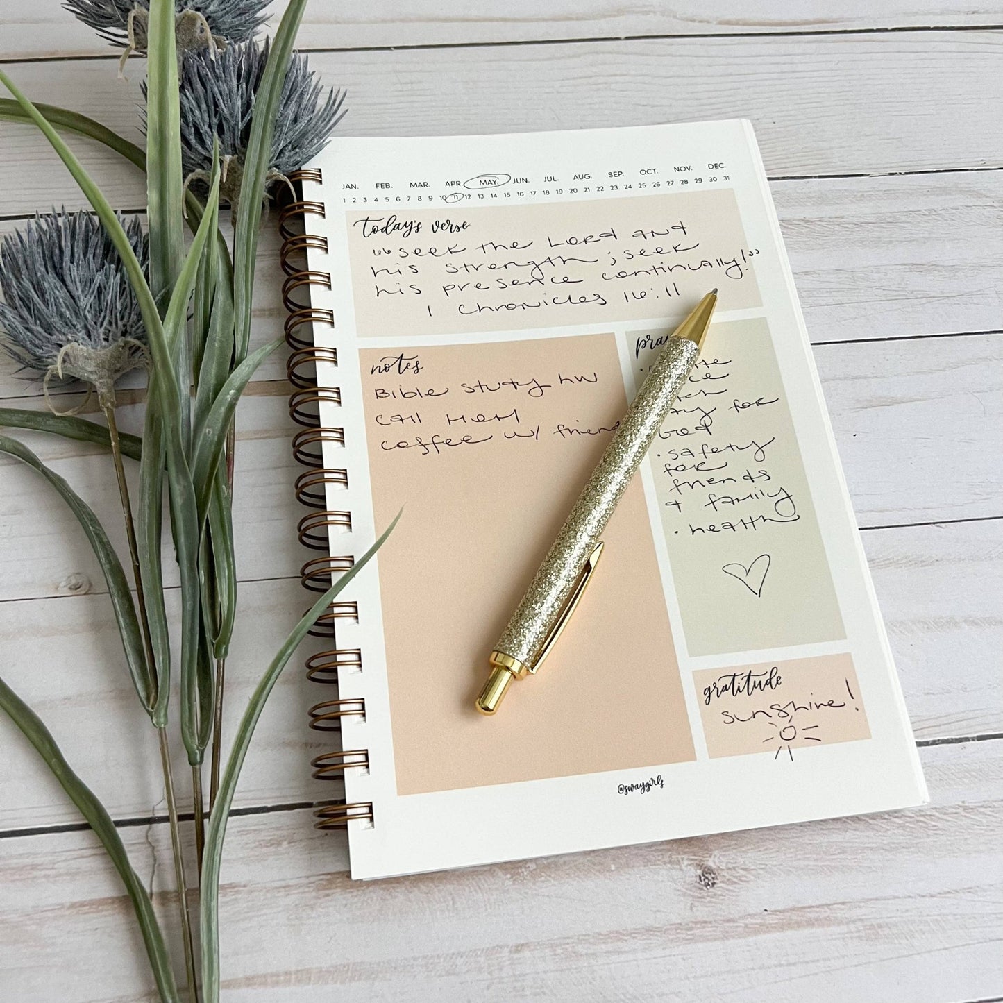 Bible study notebook | Bible journal | Christian notebook: Green - Fresh Start Candles