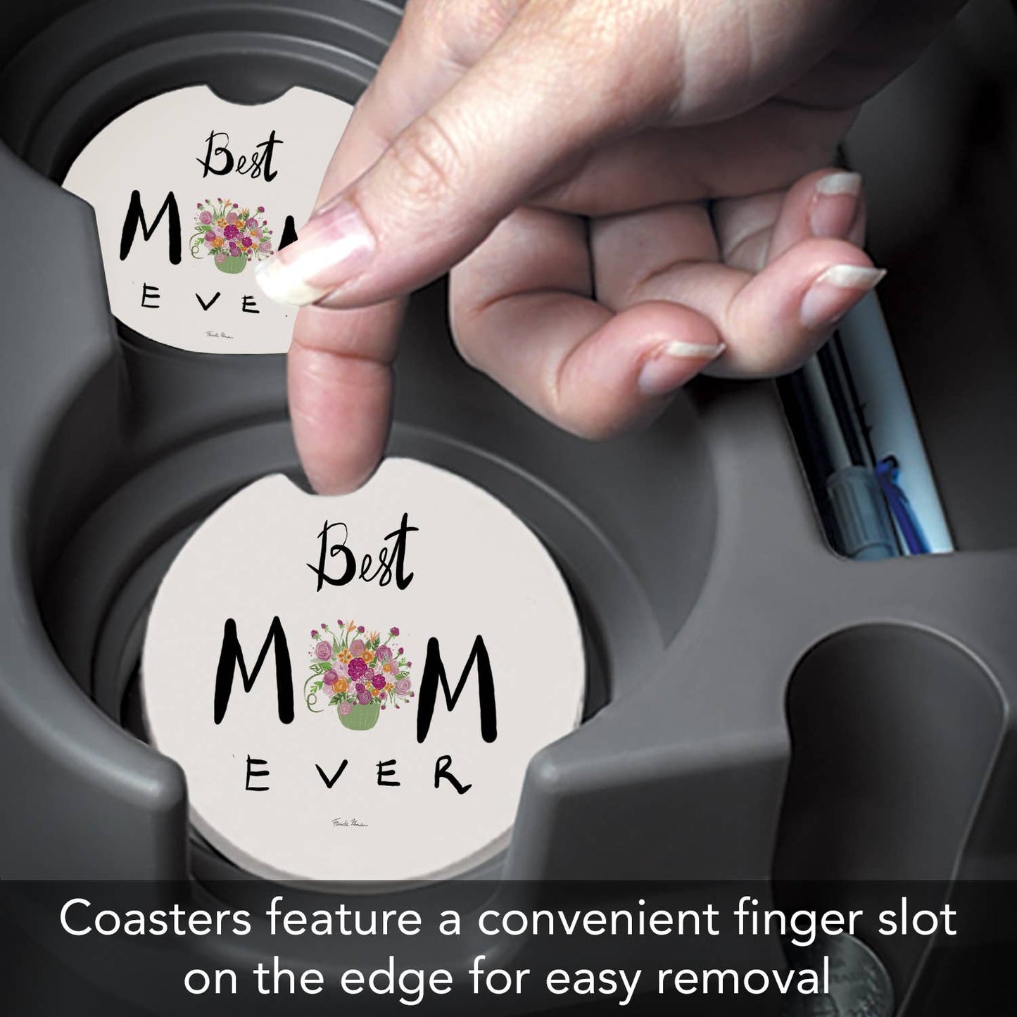 Car Coaster Best Mom Ever Bulk Absorbent Stone - Fresh Start Candles