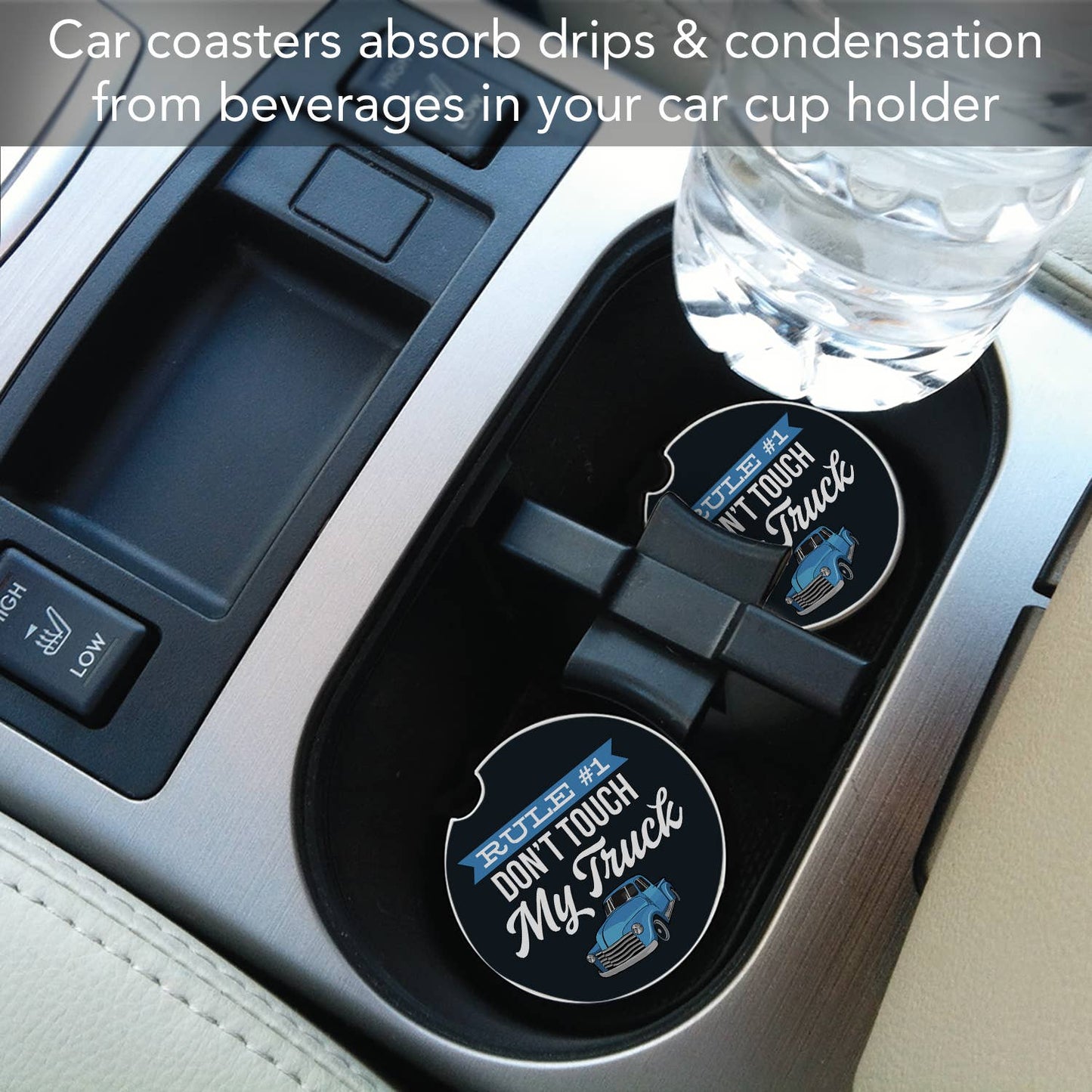 Car Coaster Don't Touch My Truck Absorbent Stone 1 Pk - Fresh Start Candles