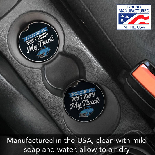 Car Coaster Don't Touch My Truck Absorbent Stone 1 Pk - Fresh Start Candles