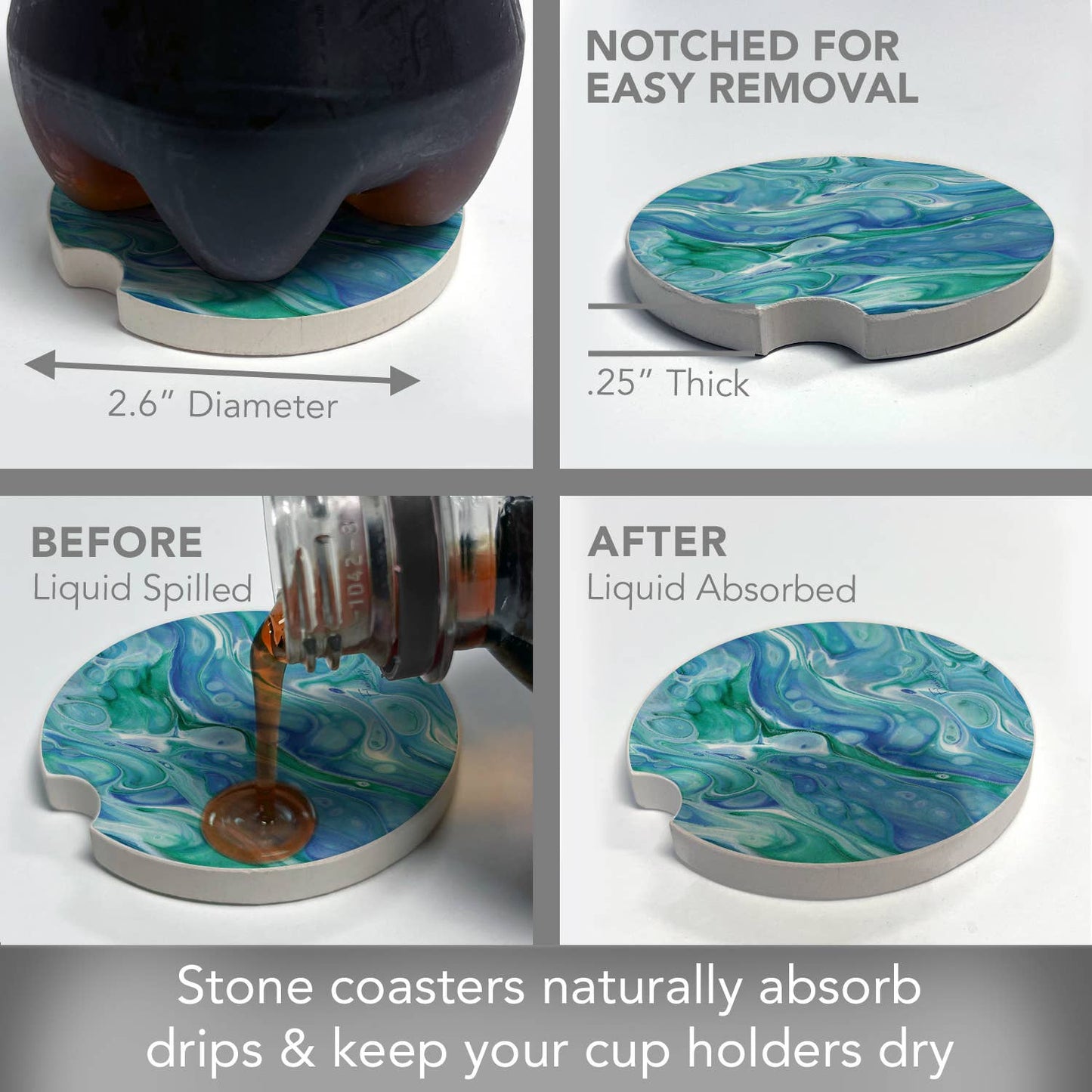 Car Coaster Fluidity Bulk Absorbent Stone - Fresh Start Candles