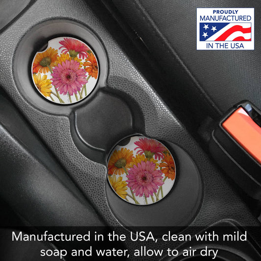 Car Coaster Gerber Daisies Bulk Absorbent Stone - Fresh Start Candles