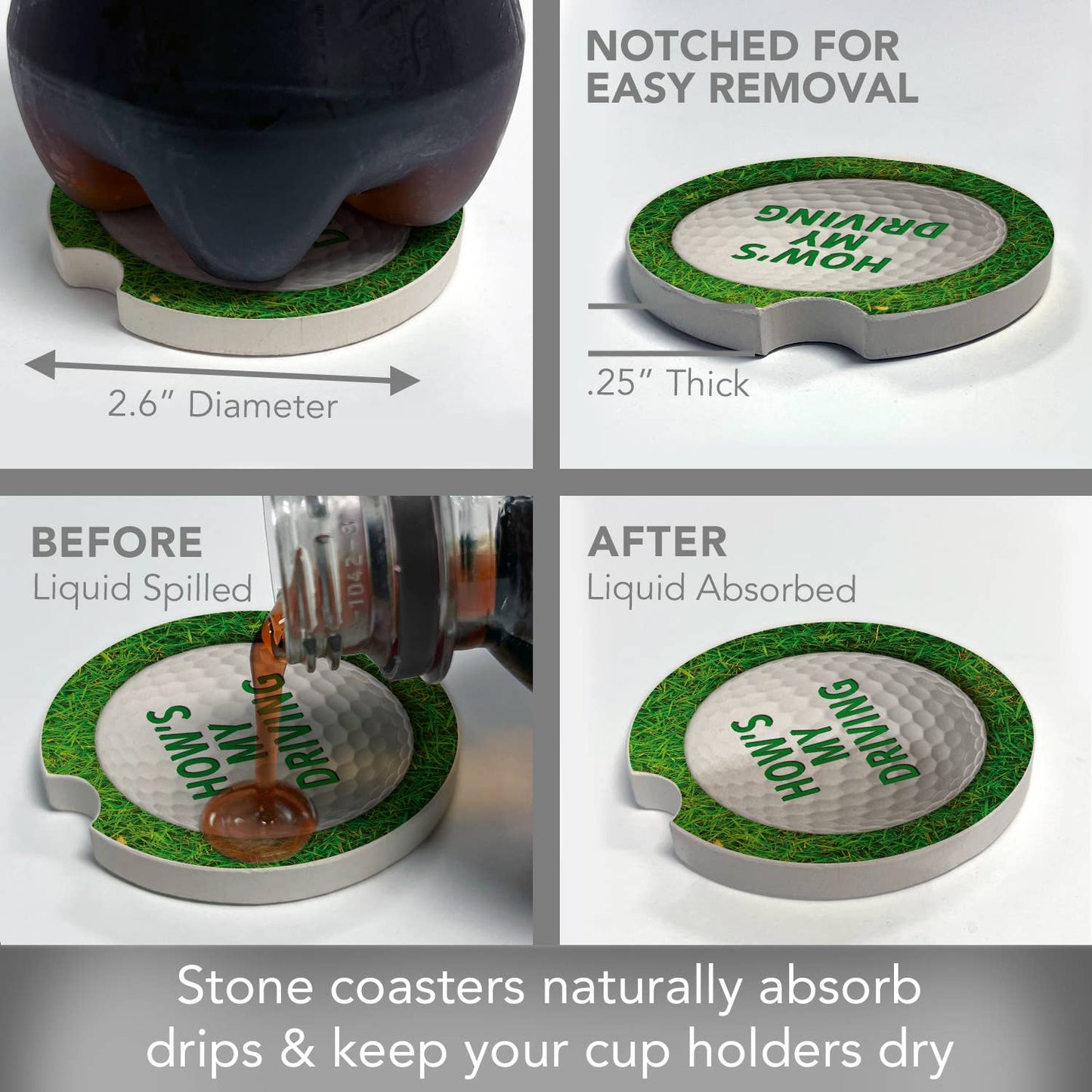 Car Coaster How's My Driving Bulk Stone - Fresh Start Candles