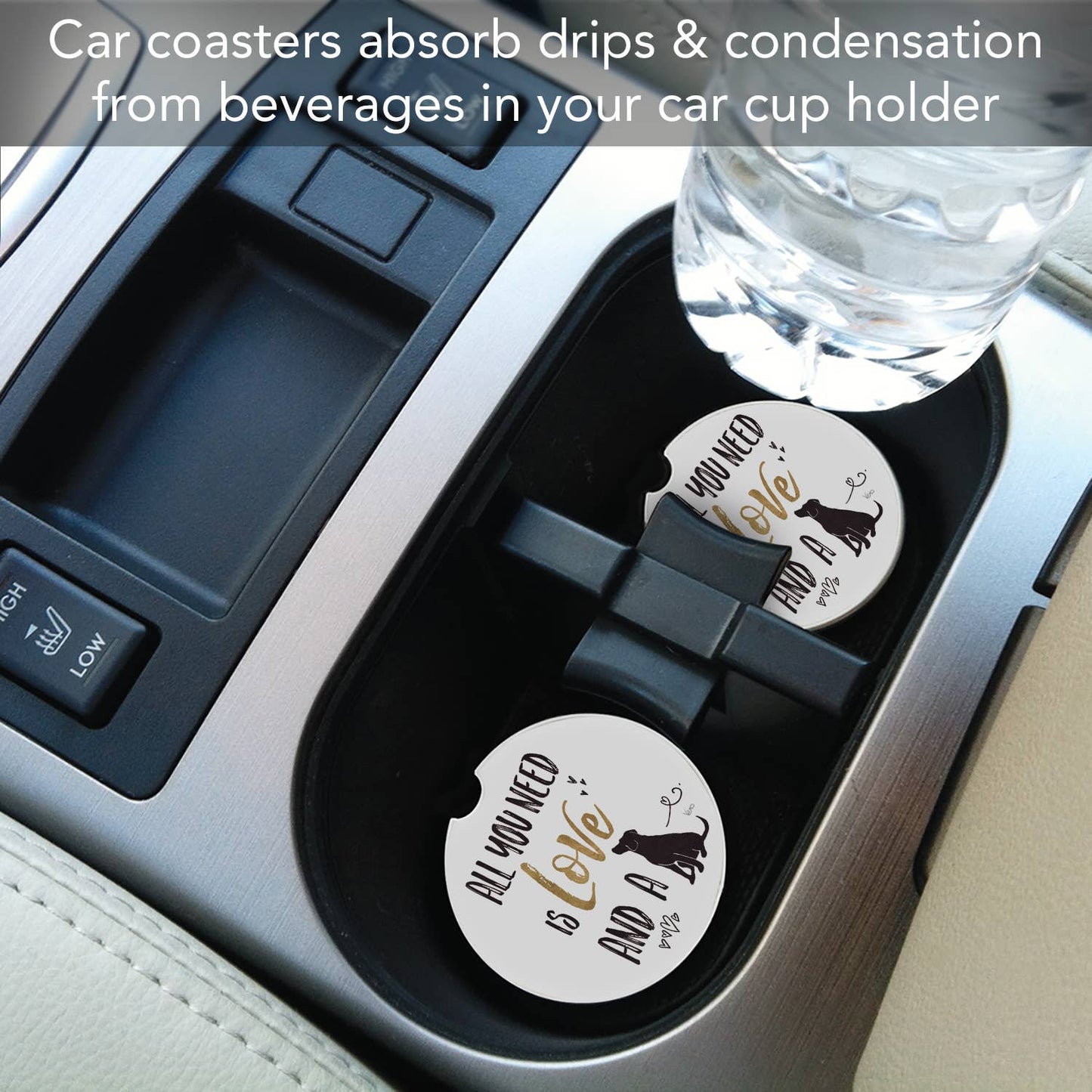 Car Coaster Love A Dog Bulk Absorbent Stone - Fresh Start Candles