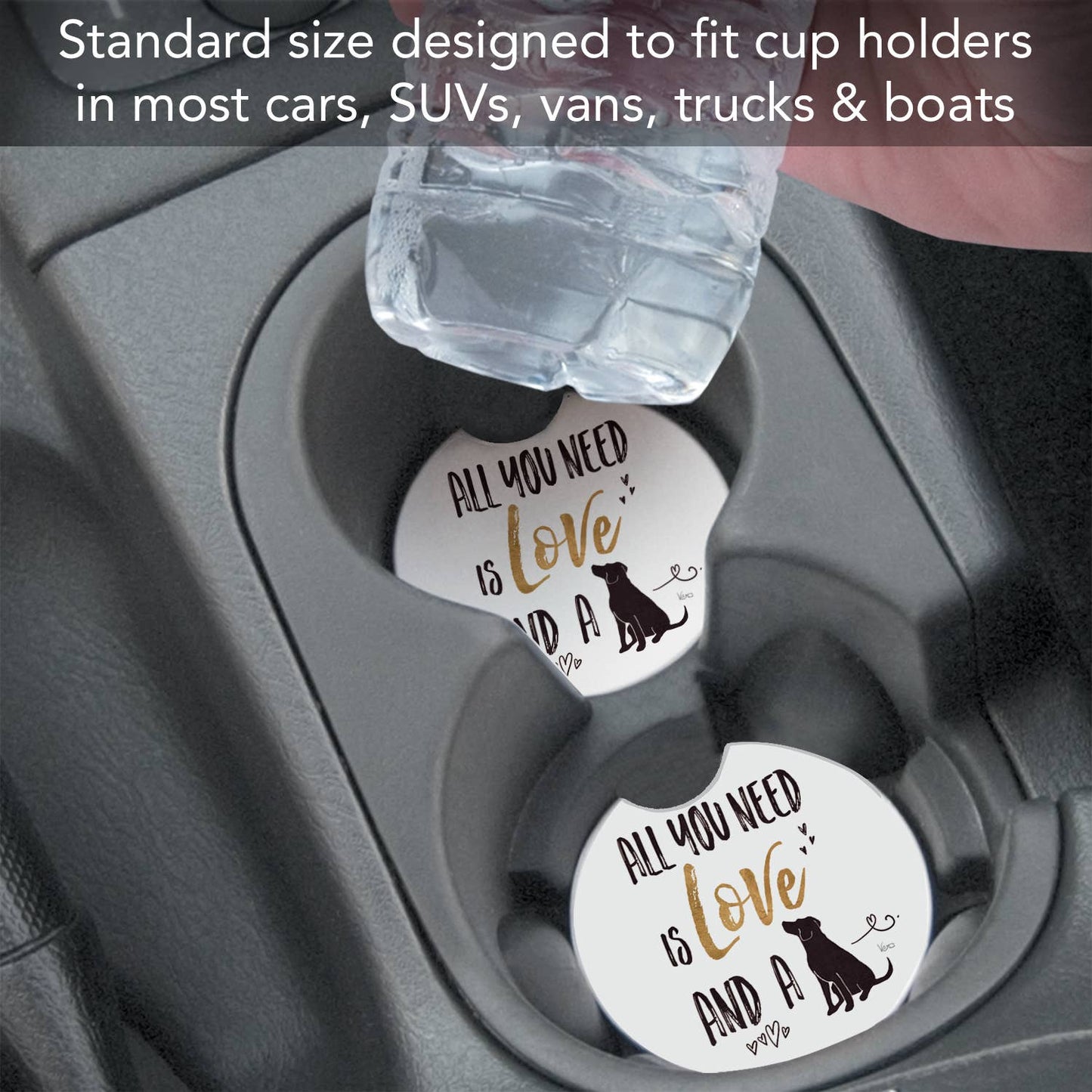 Car Coaster Love A Dog Bulk Absorbent Stone - Fresh Start Candles