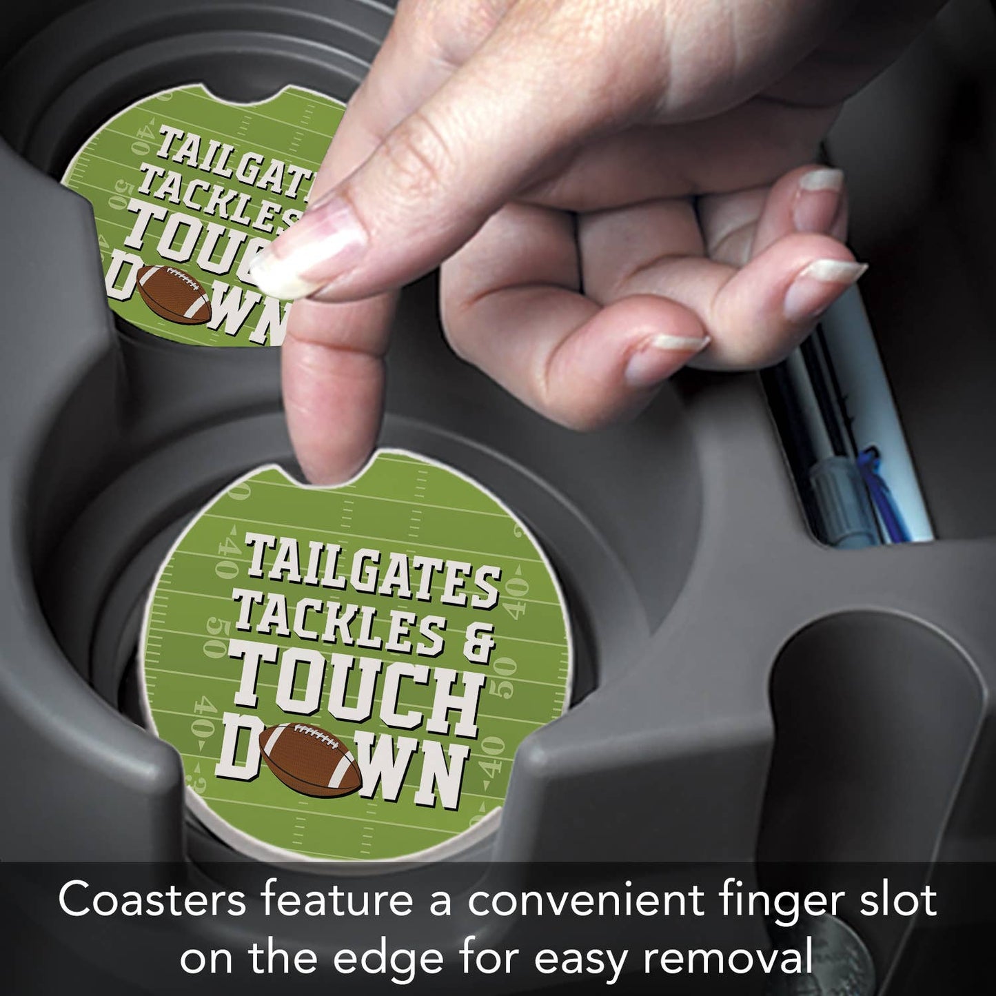Car Coaster Touch Down Absorbent Stone - Fresh Start Candles