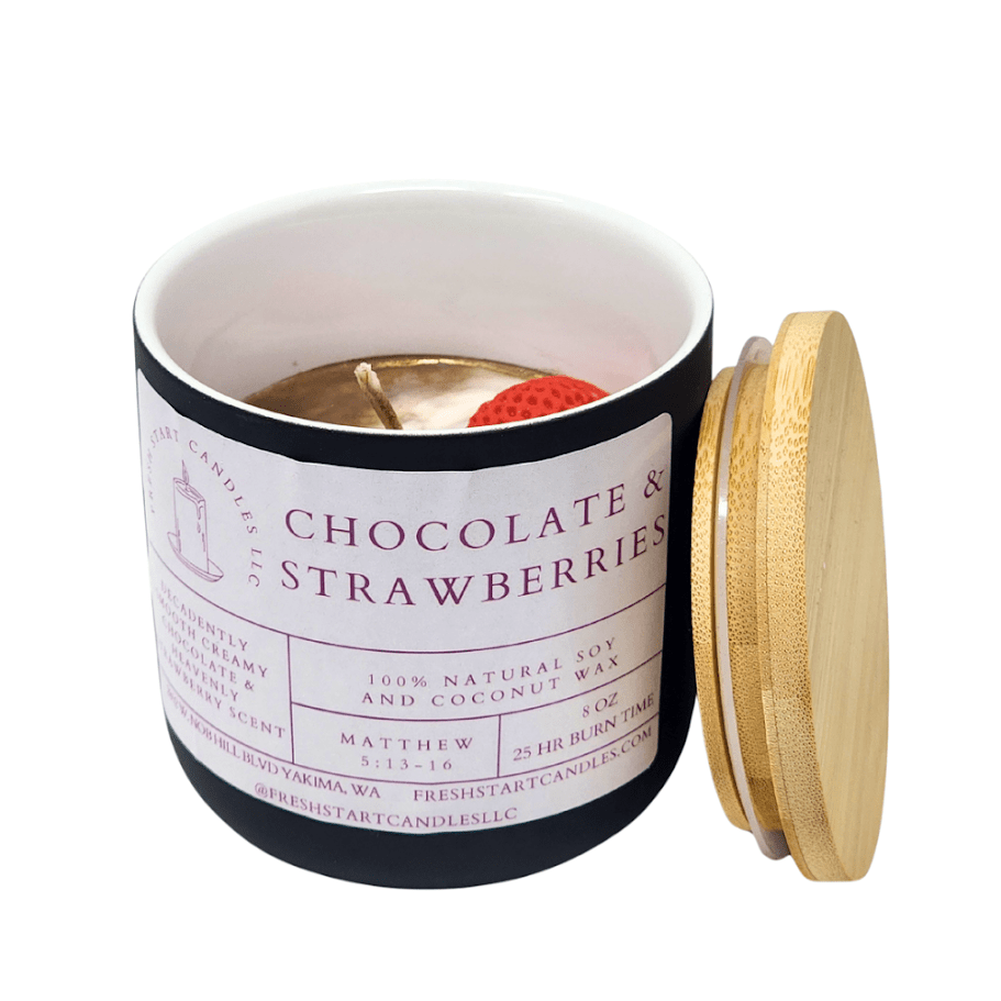 Chocolate & Strawberries 8oz - Fresh Start Candles