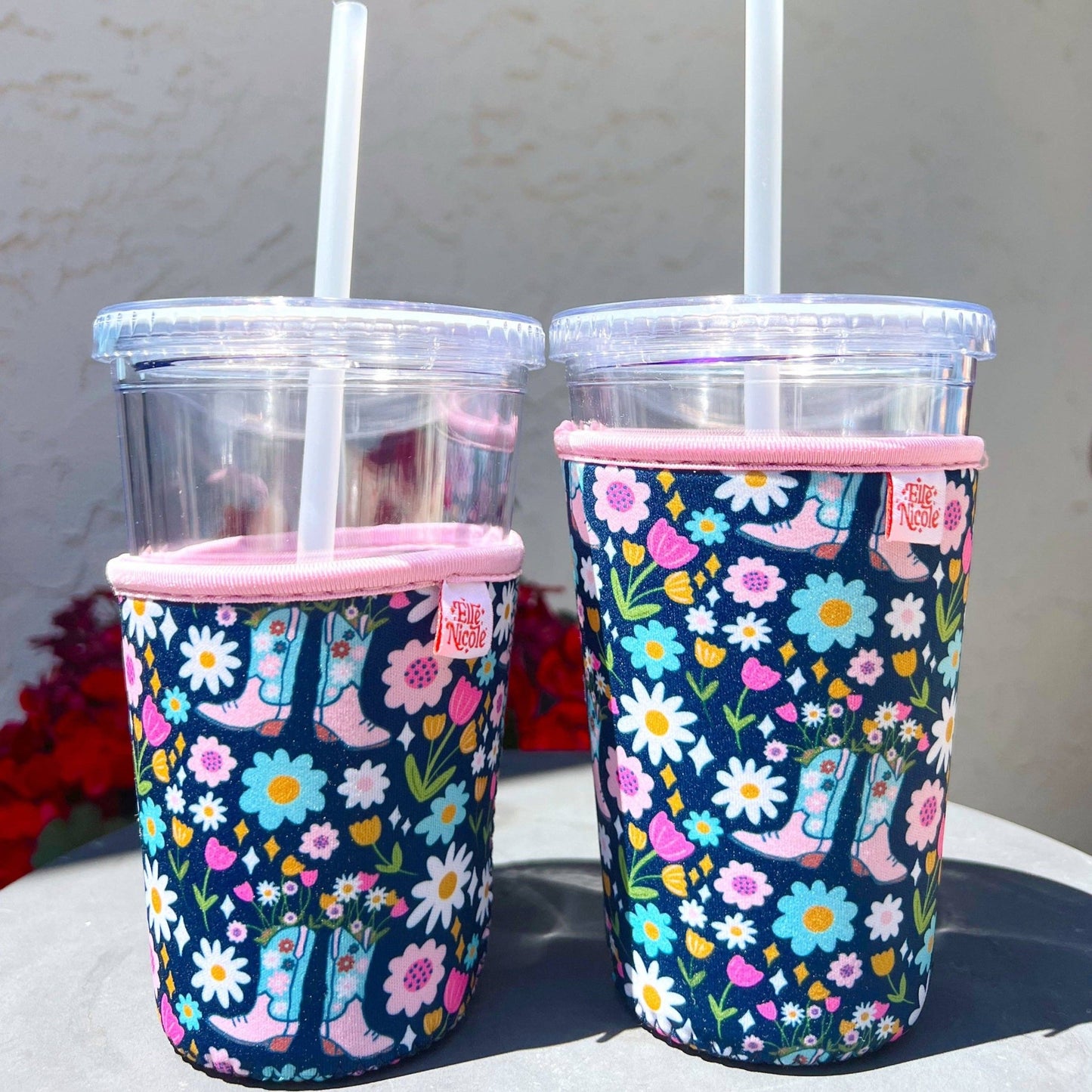 Coffee Cup Cover - Boots and Bouquets: Large / 24oz - Fresh Start Candles