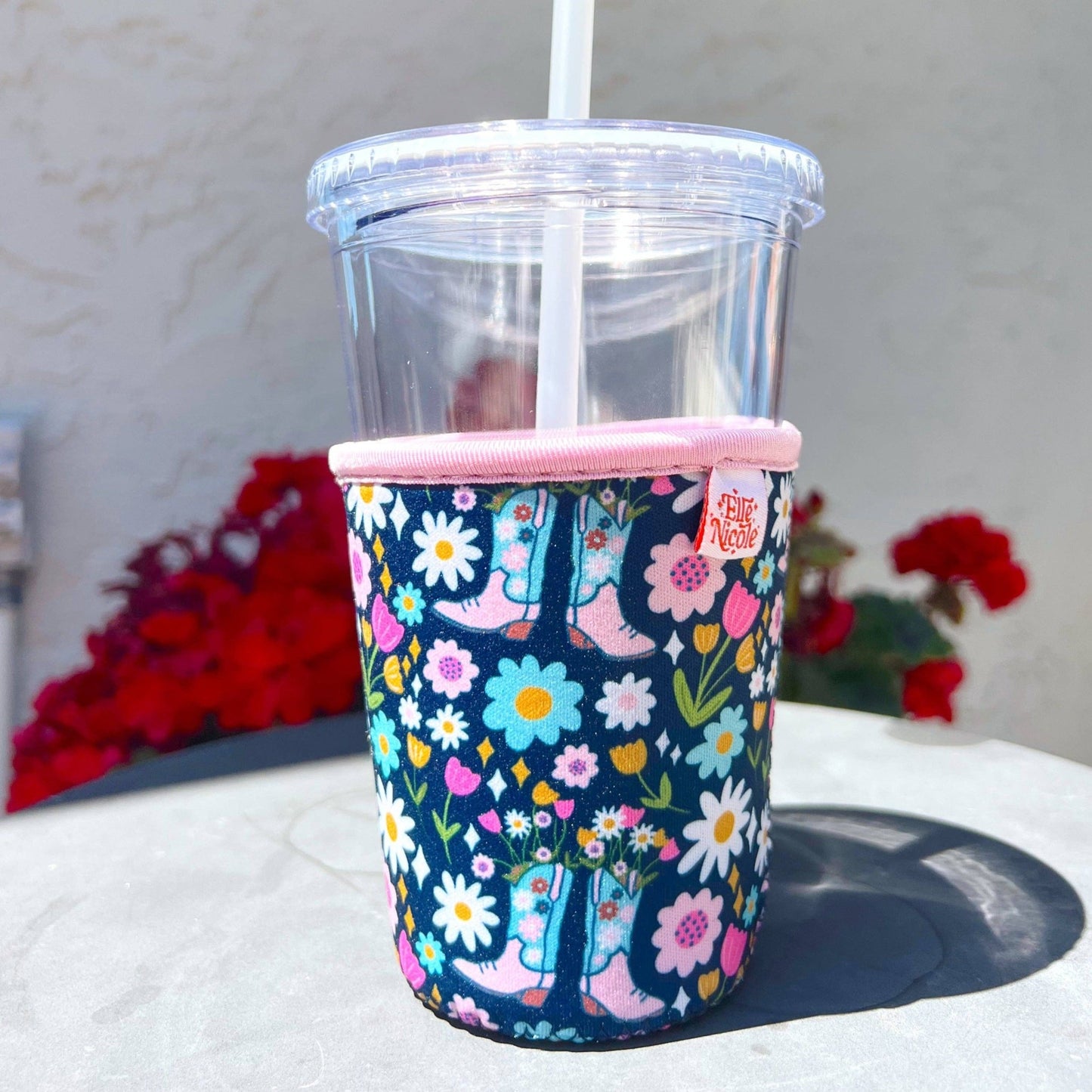 Coffee Cup Cover - Boots and Bouquets: Small / 16oz - Fresh Start Candles