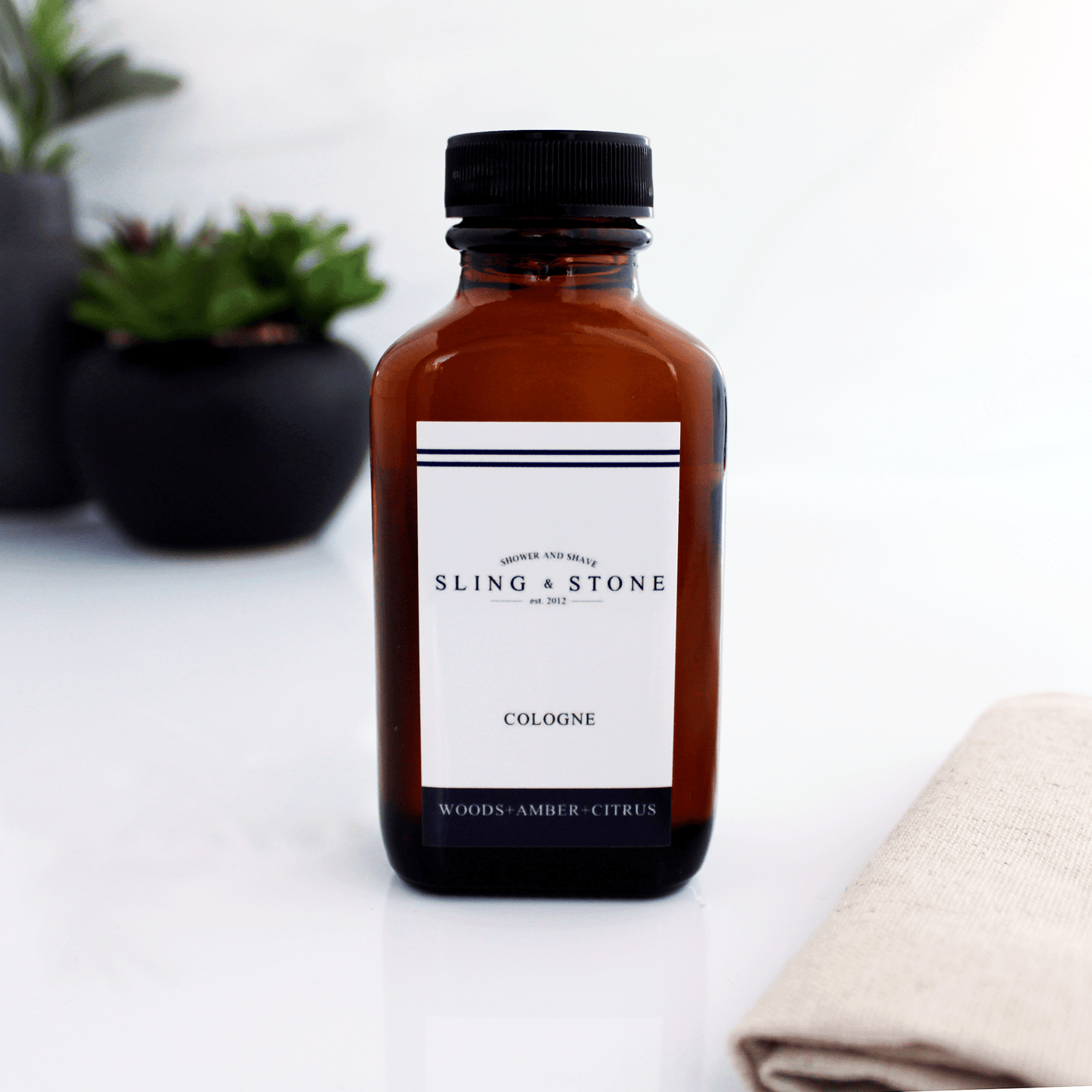 Cologne Woods + Amber + Citrus - Fresh Start Candles