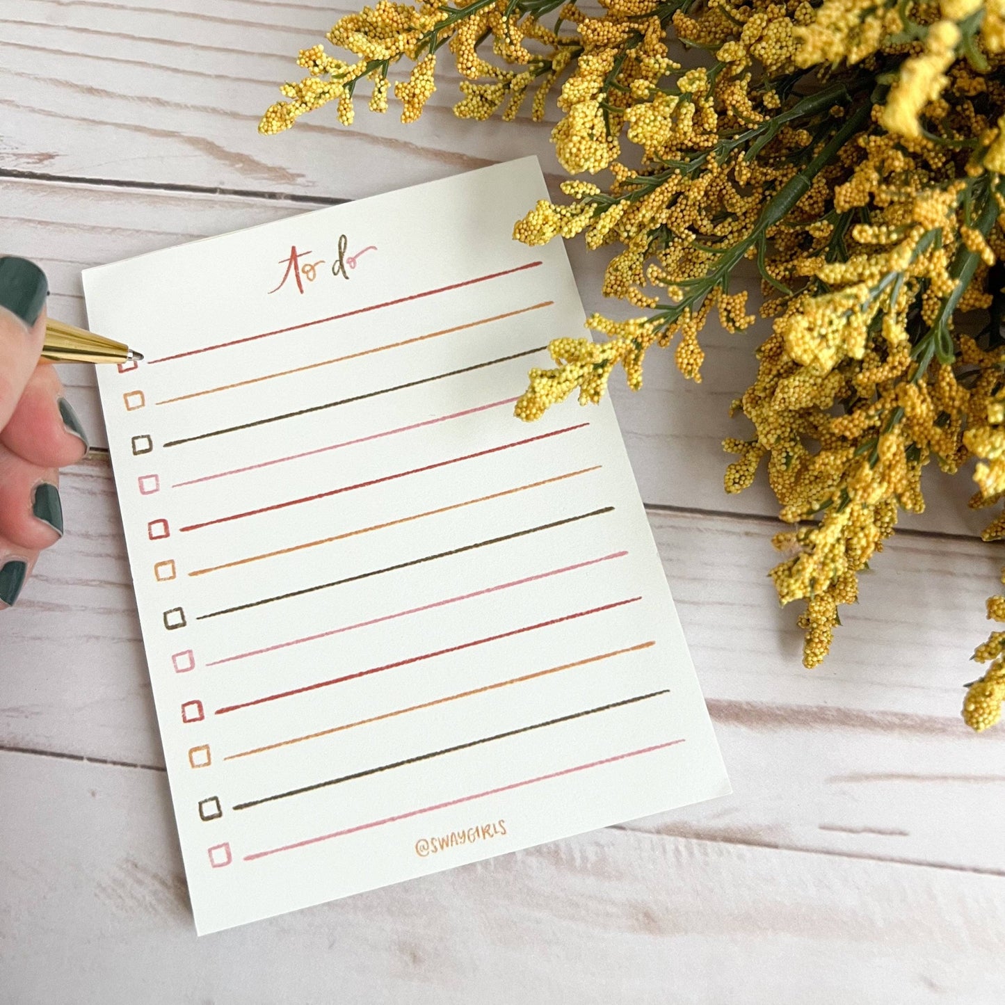 Cute to do list notepad | Handmade notepads - Fresh Start Candles