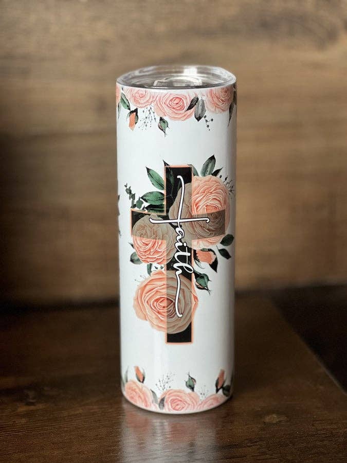 Faith Bible Verse - 20oz Skinny Tumbler - Fresh Start Candles