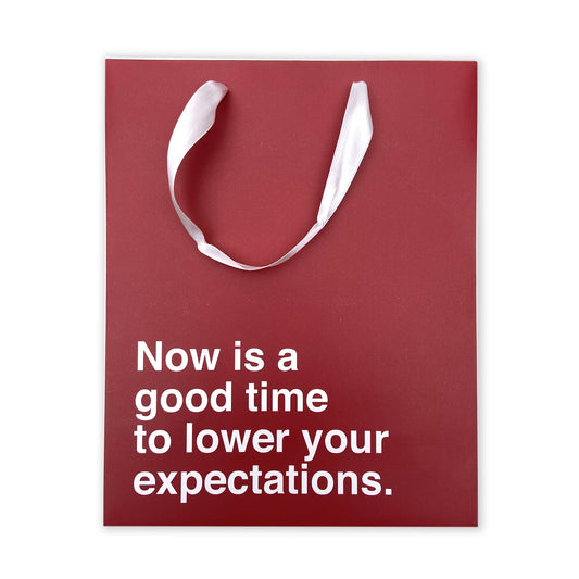 Funny Holiday Gift Bag: Lower Expectations - Fresh Start Candles