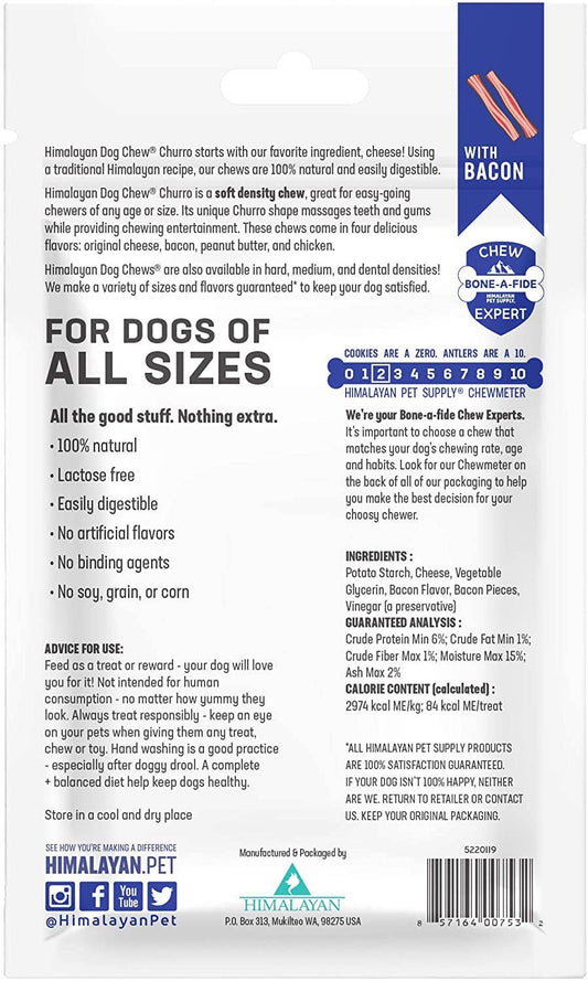 Himalayan Dog Churro - Bacon 4ct - Fresh Start Candles