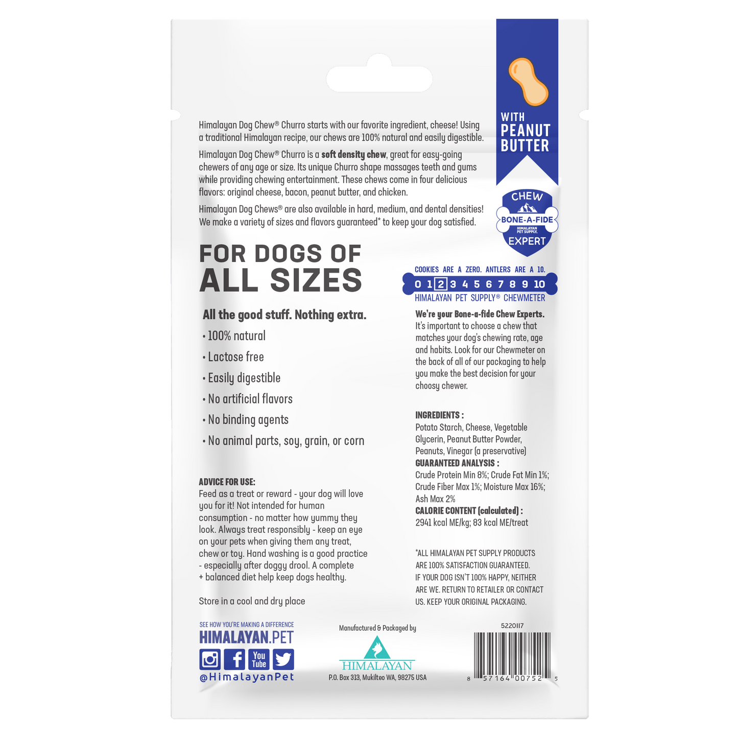 Himalayan Dog Churro - Peanut Butter - Fresh Start Candles