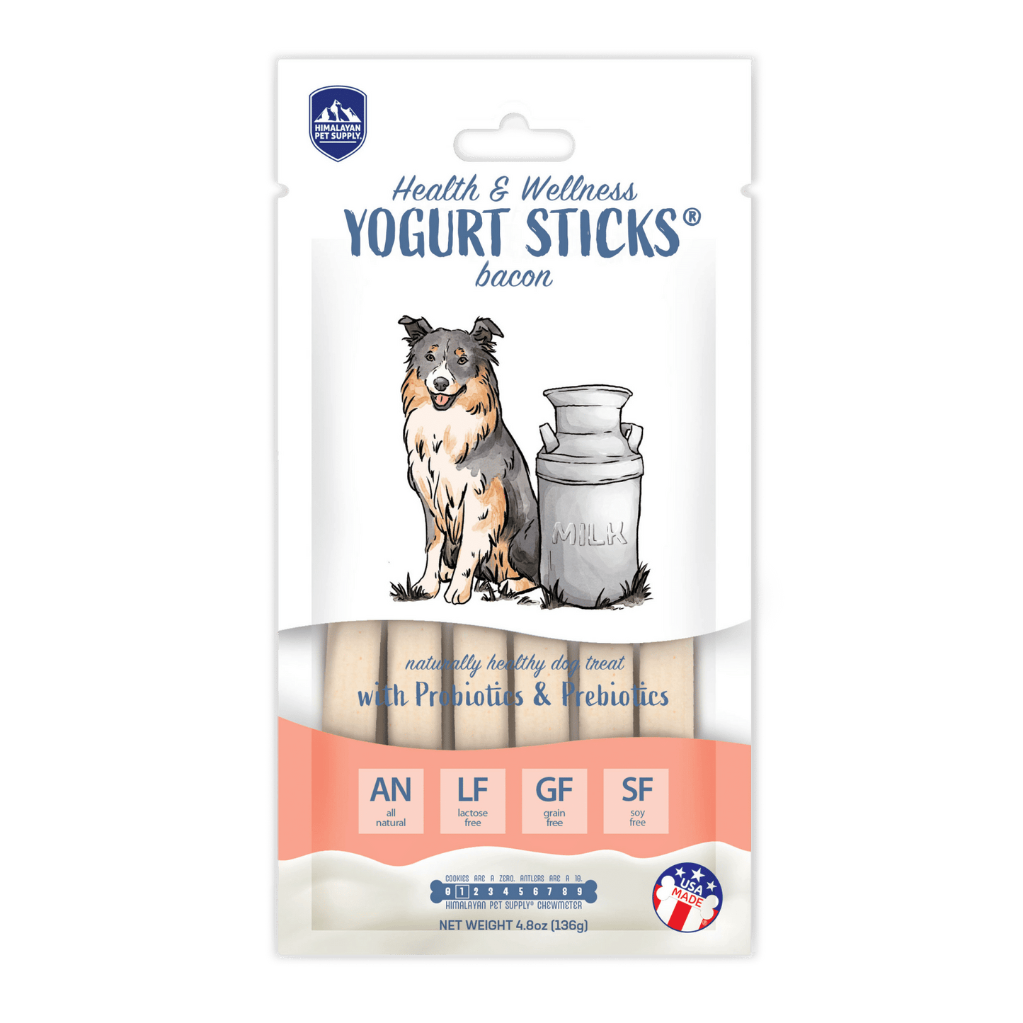 Himalayan Dog Yogurt Sticks - Bacon 5ct - Fresh Start Candles