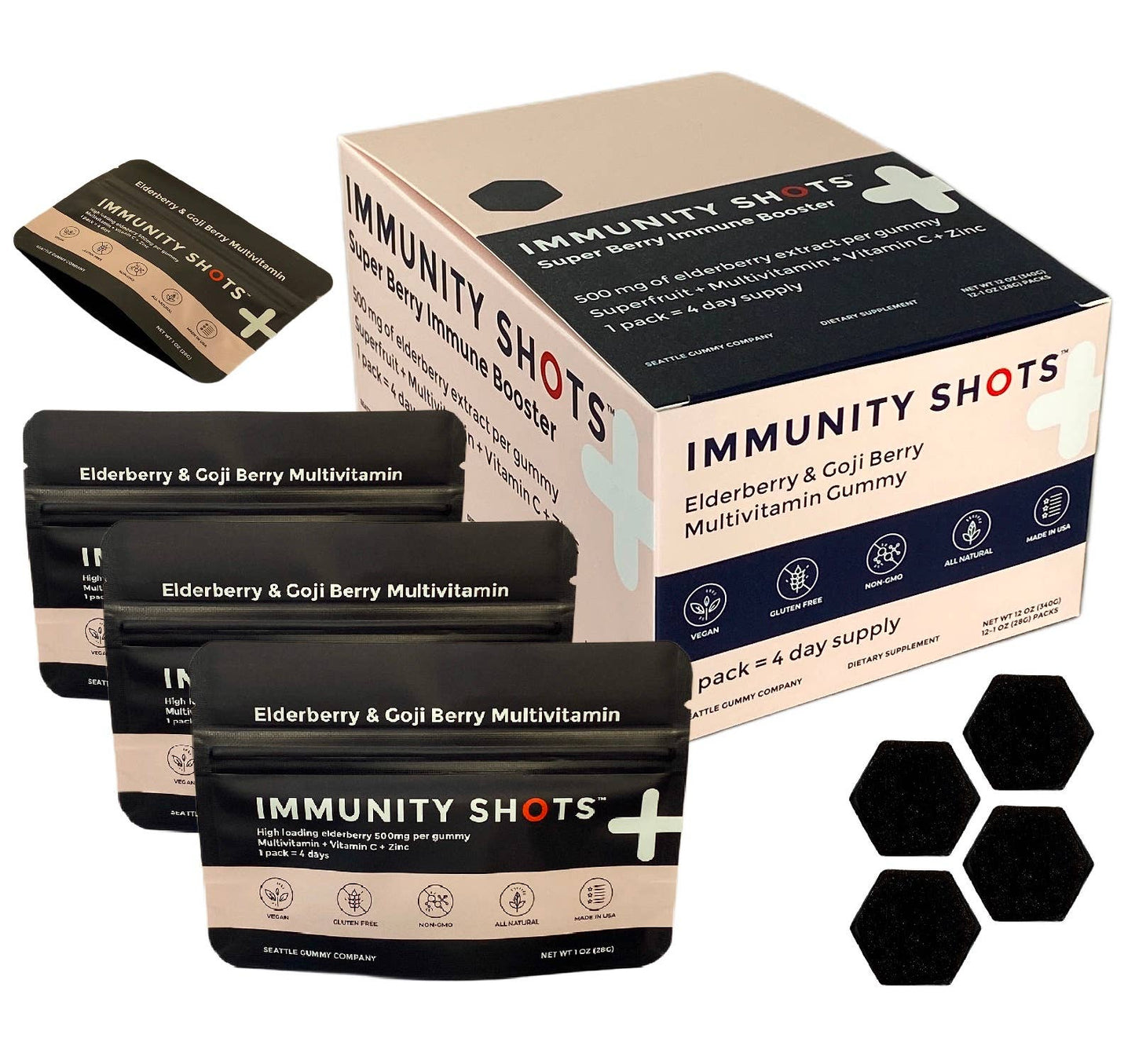 Immunity Shots Elderberry Goji Berry Multivitamin 4 - Serving - Fresh Start Candles