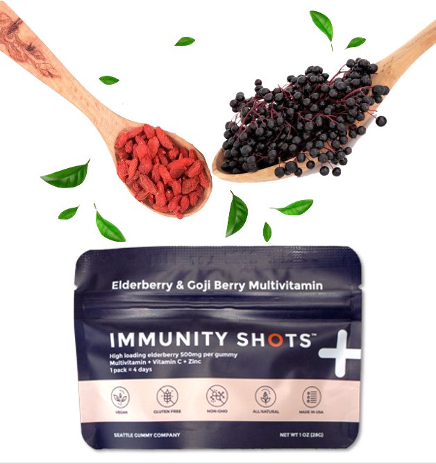 Immunity Shots Elderberry Goji Berry Multivitamin 4 - Serving - Fresh Start Candles