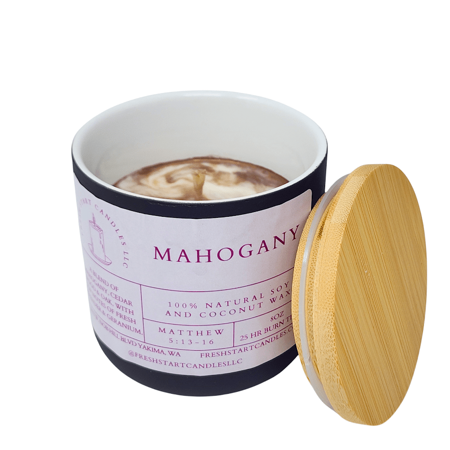 Mahogany 8oz - Fresh Start Candles