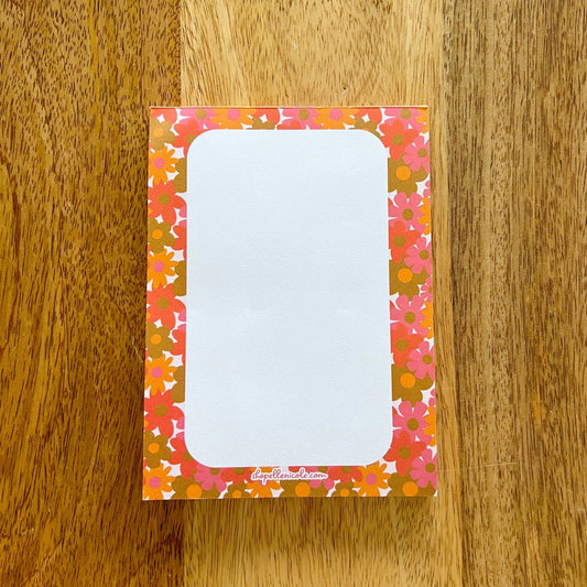 Notepad 60s Flowers 4x5.5in - Fresh Start Candles