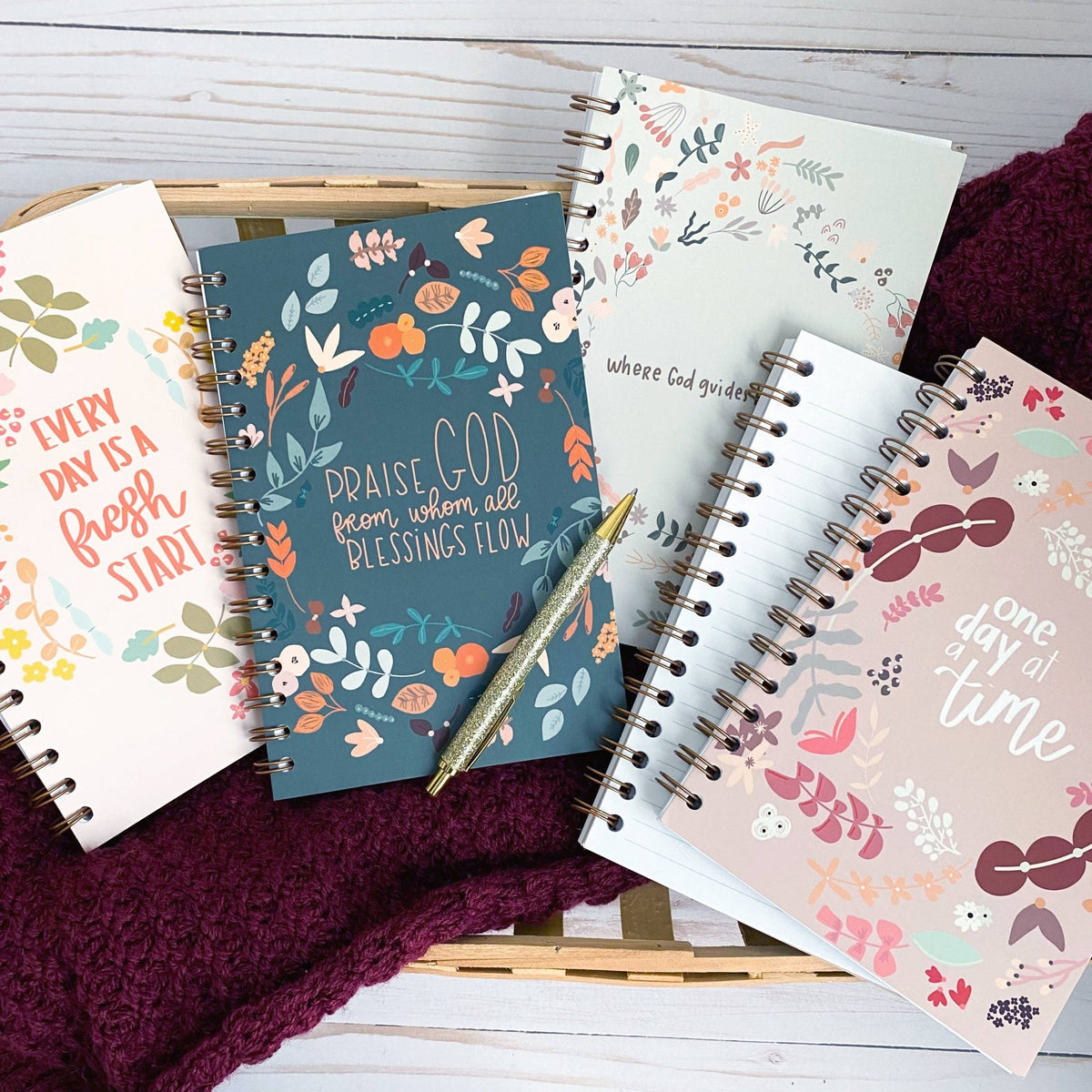 One day at a Time Notebook - Fresh Start Candles