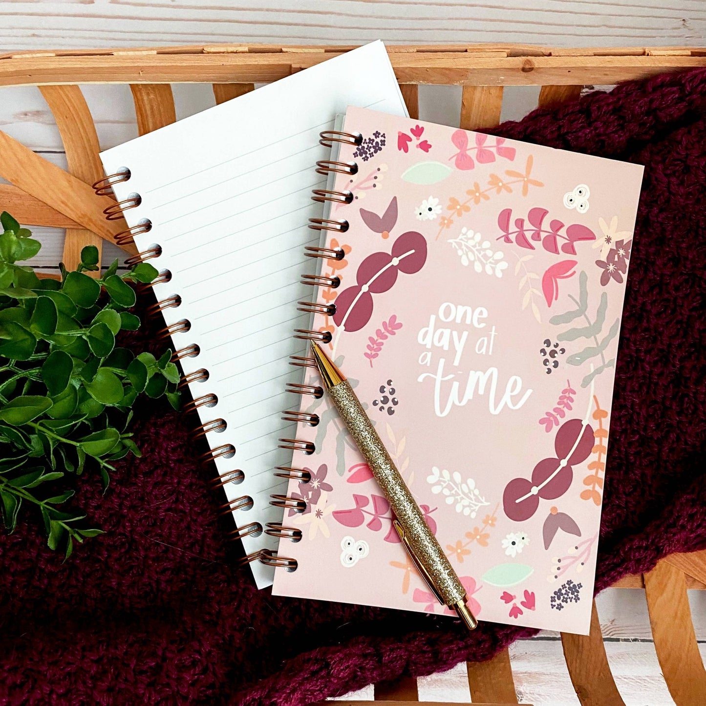 One day at a Time Notebook - Fresh Start Candles