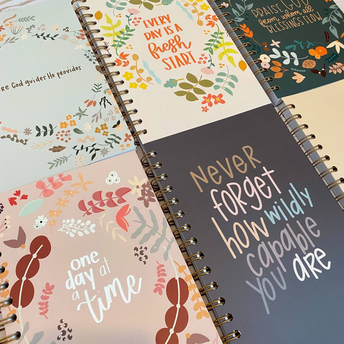 One day at a Time Notebook - Fresh Start Candles