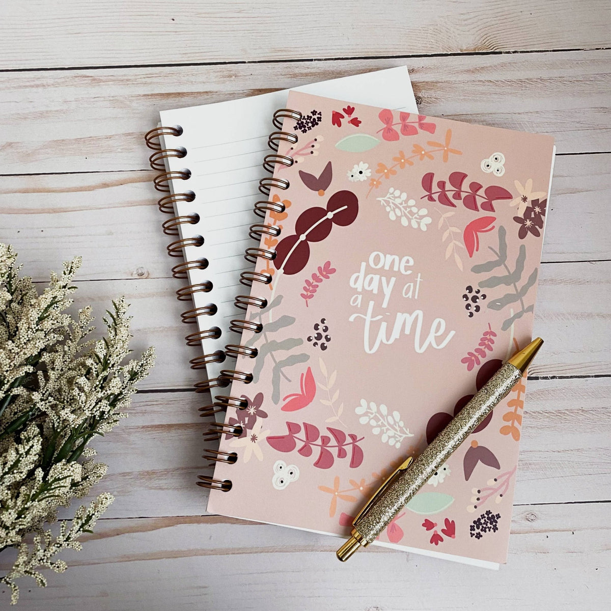 One day at a Time Notebook - Fresh Start Candles