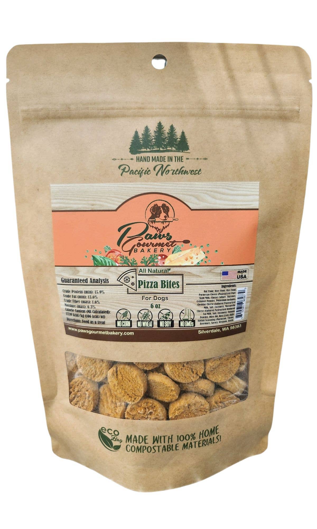 Paws Gourmet Bakery Pizza Bites 6 - oz - Fresh Start Candles