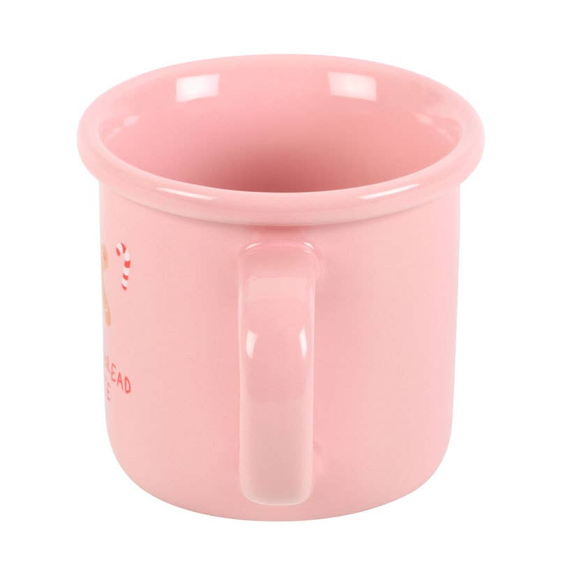 Pink Gingerbread Latte Christmas Mug - Fresh Start Candles