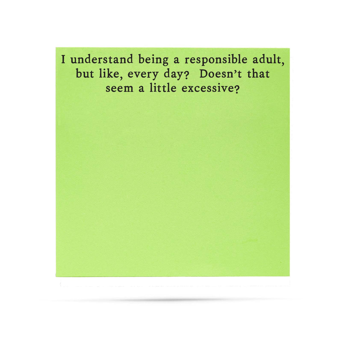 Responsible adult, but like everyday| sticky notes - Fresh Start Candles