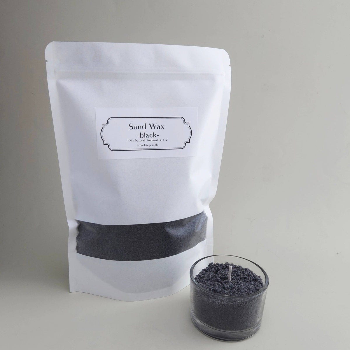 Sand Wax DIY Candle 100% Natural Pearled candle kit Black: Lavender - Fresh Start Candles