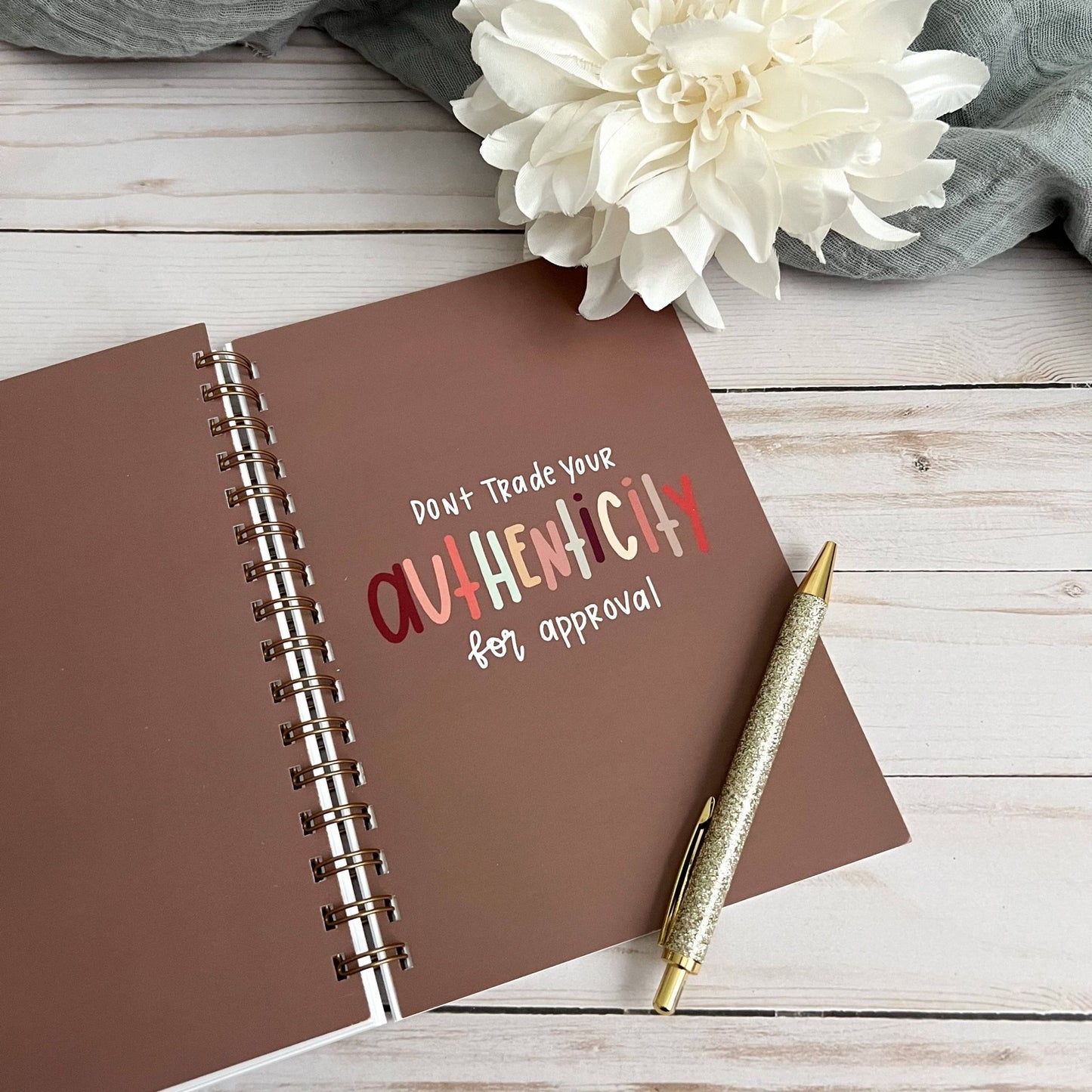 Self care journal | Words have power notebook | Softcover - Fresh Start Candles