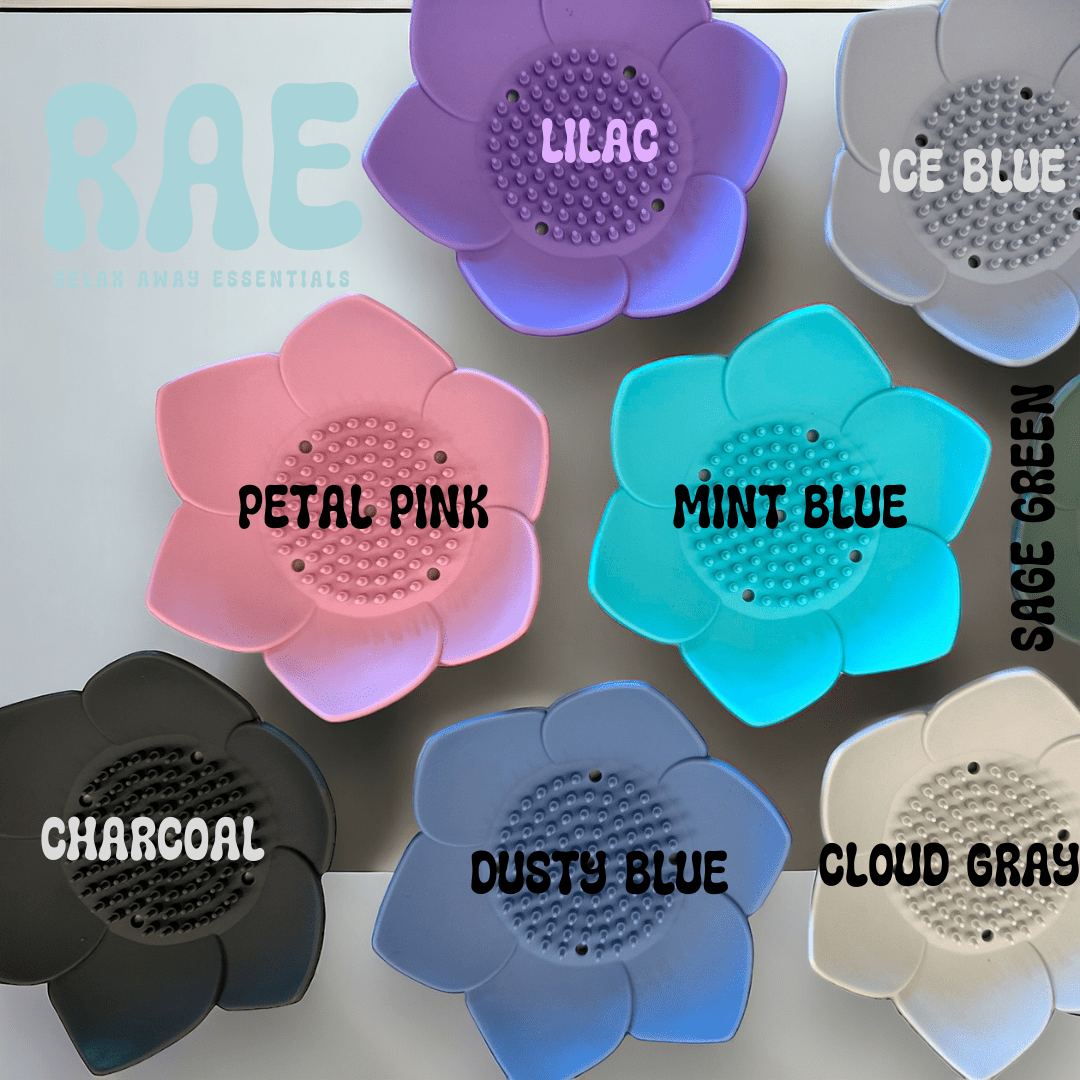 Shower Steamer Tray - Lotus Shape: Blue - Fresh Start Candles
