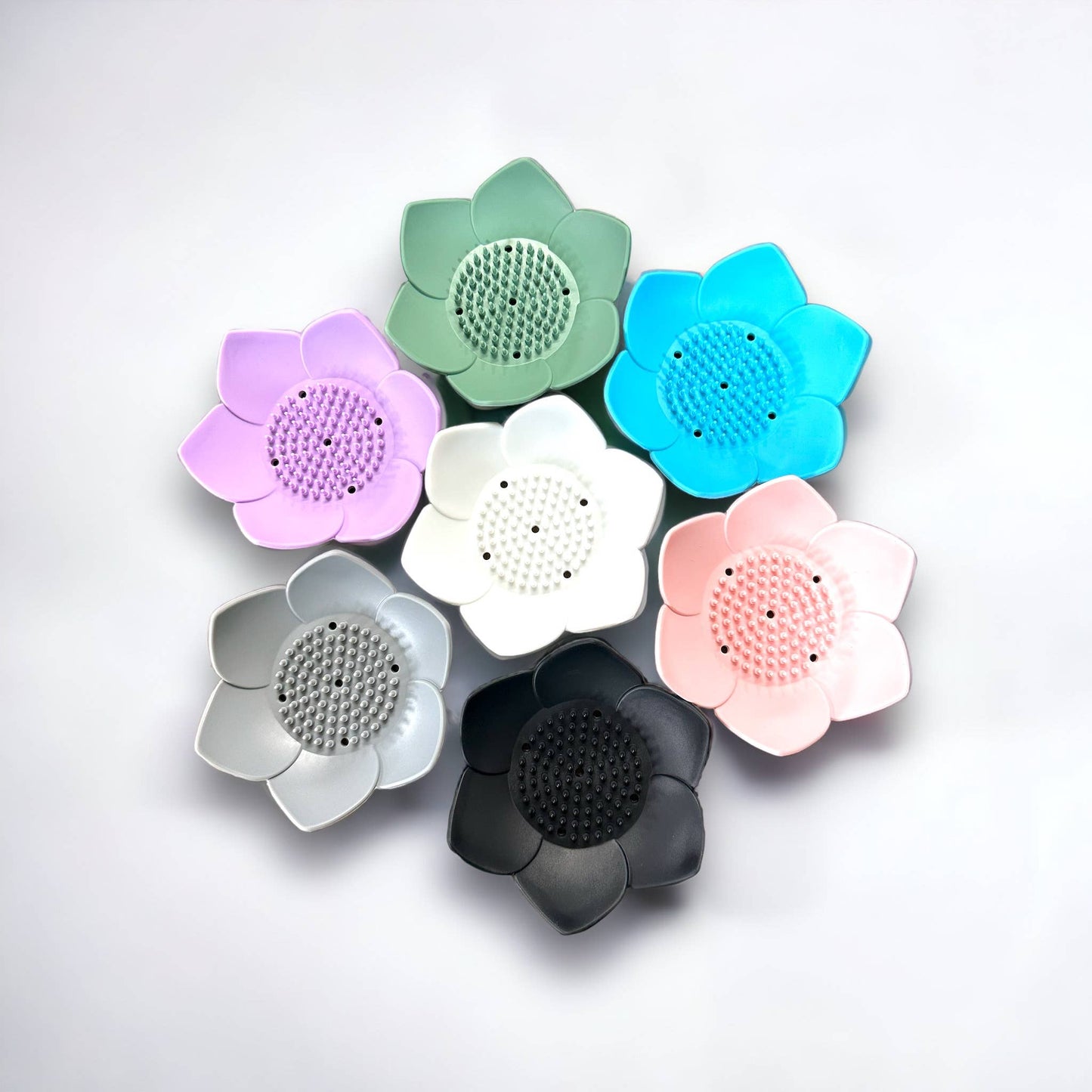 Shower Steamer Tray - Lotus Shape: Blue - Fresh Start Candles