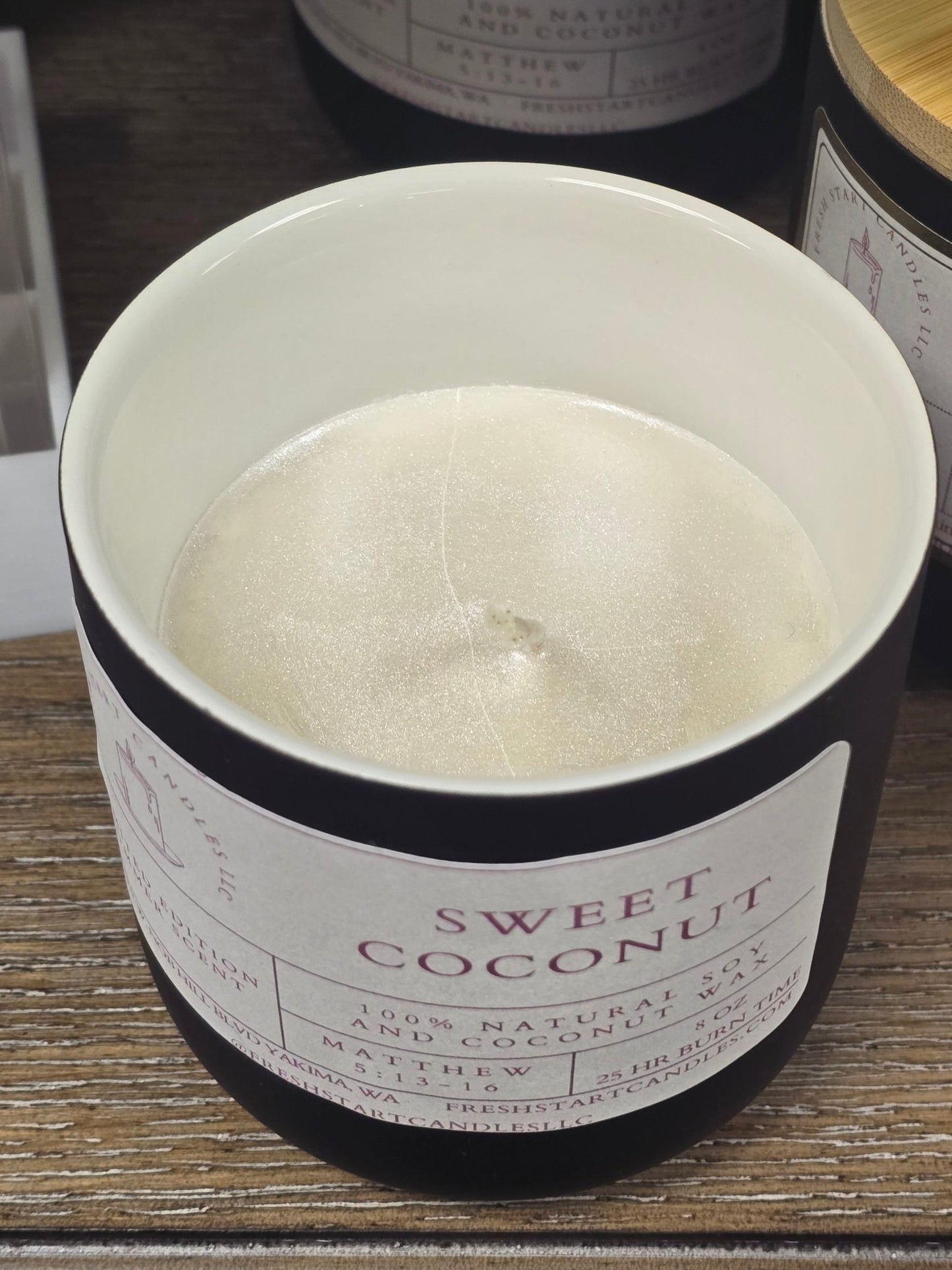 Sweet Coconut 8oz - Fresh Start Candles
