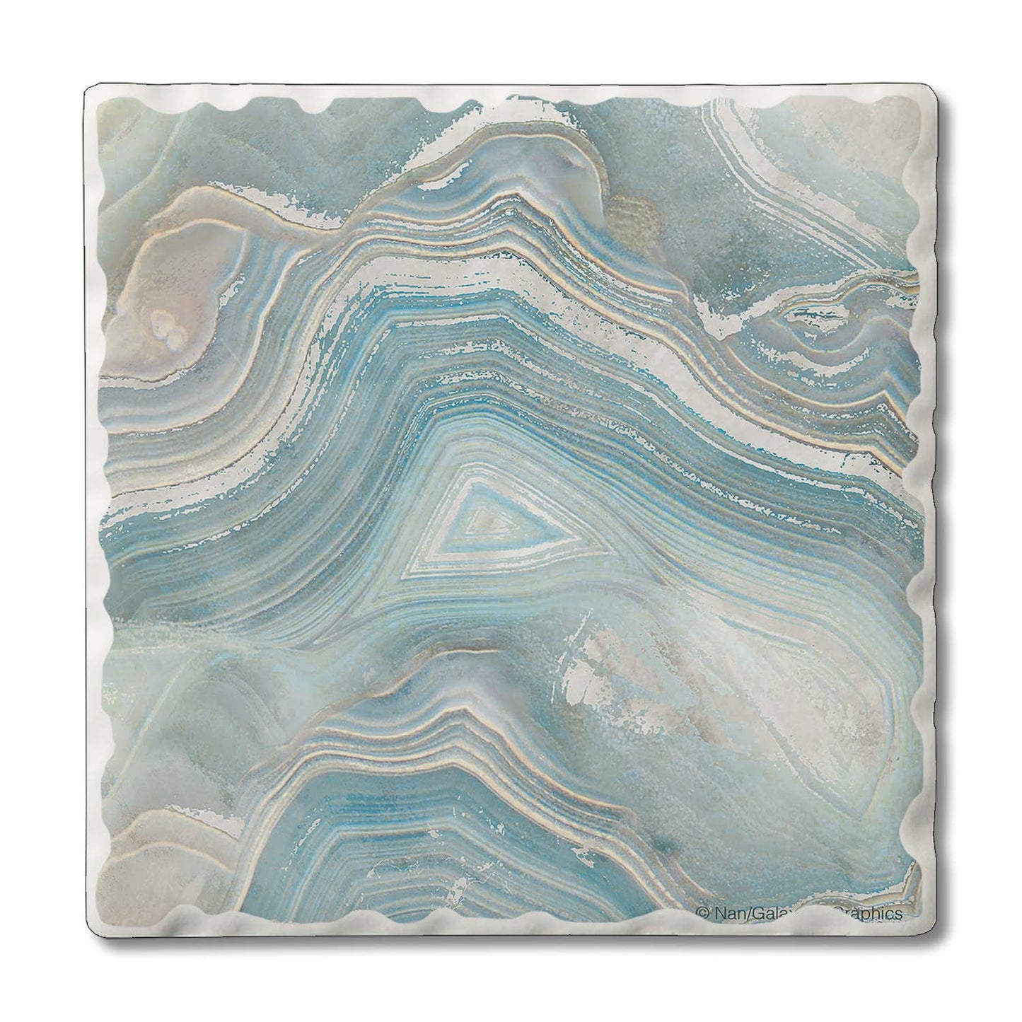 Thirstystone "Agate In Blue" Tumbled Tile Coaster 4pk - Fresh Start Candles