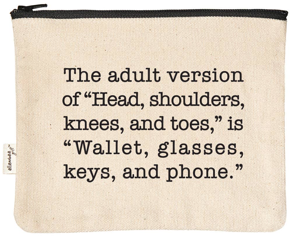 Wallet Glasses Keys and Phone Comical and Sassy Zipper Pouch - Fresh Start Candles