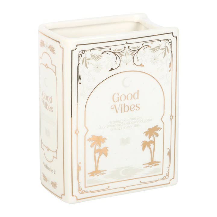 White Book Shaped Vase - Fresh Start Candles