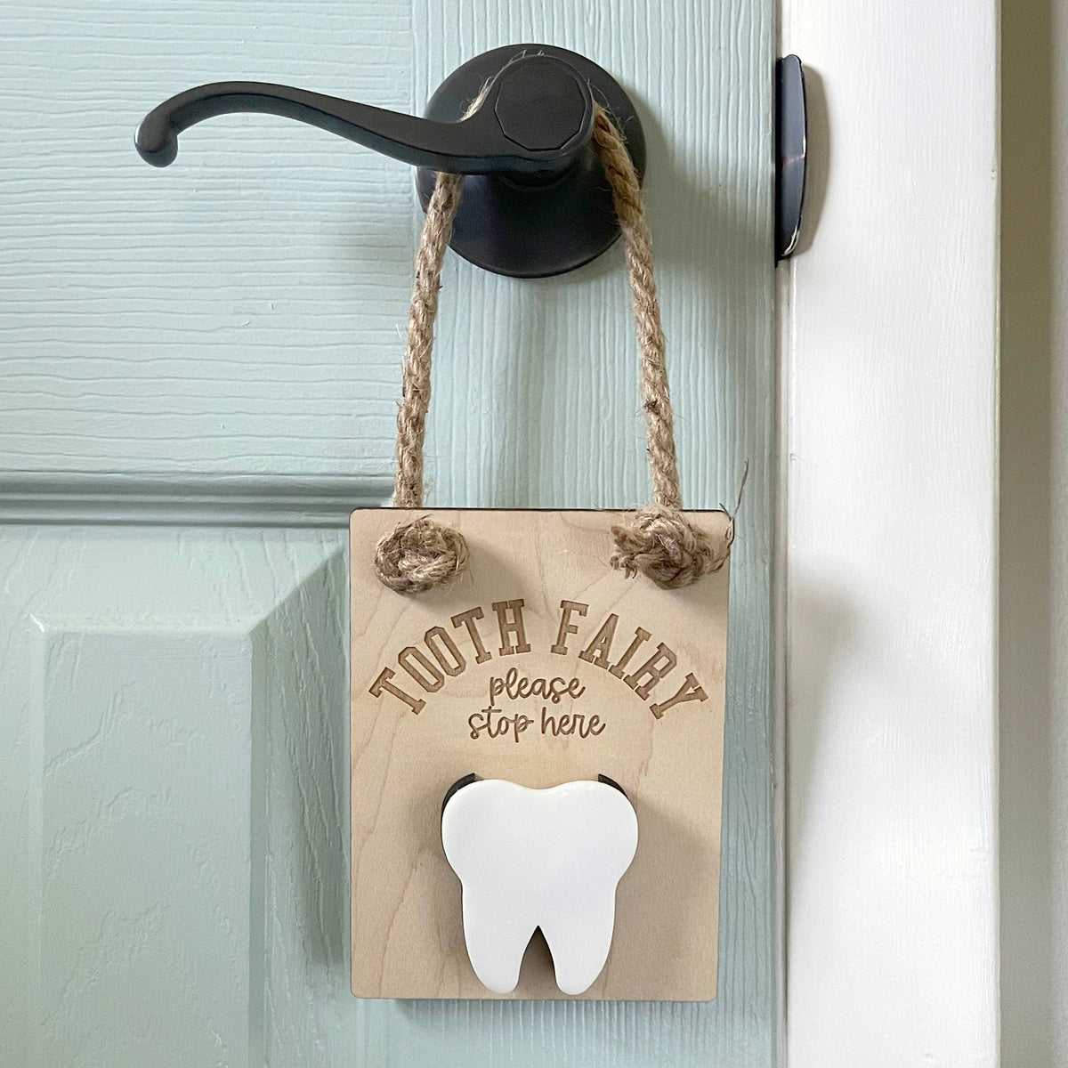 Tooth Fairy Door Hanger With Tooth Storage for Kids