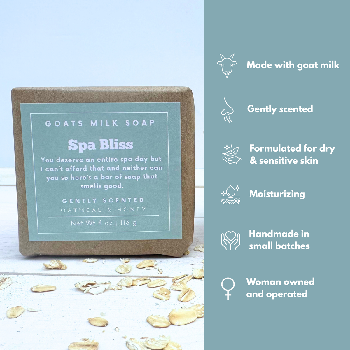 Oatmeal Honey Soap | Funny Soap | 4 oz Goat Milk Soap | Gift