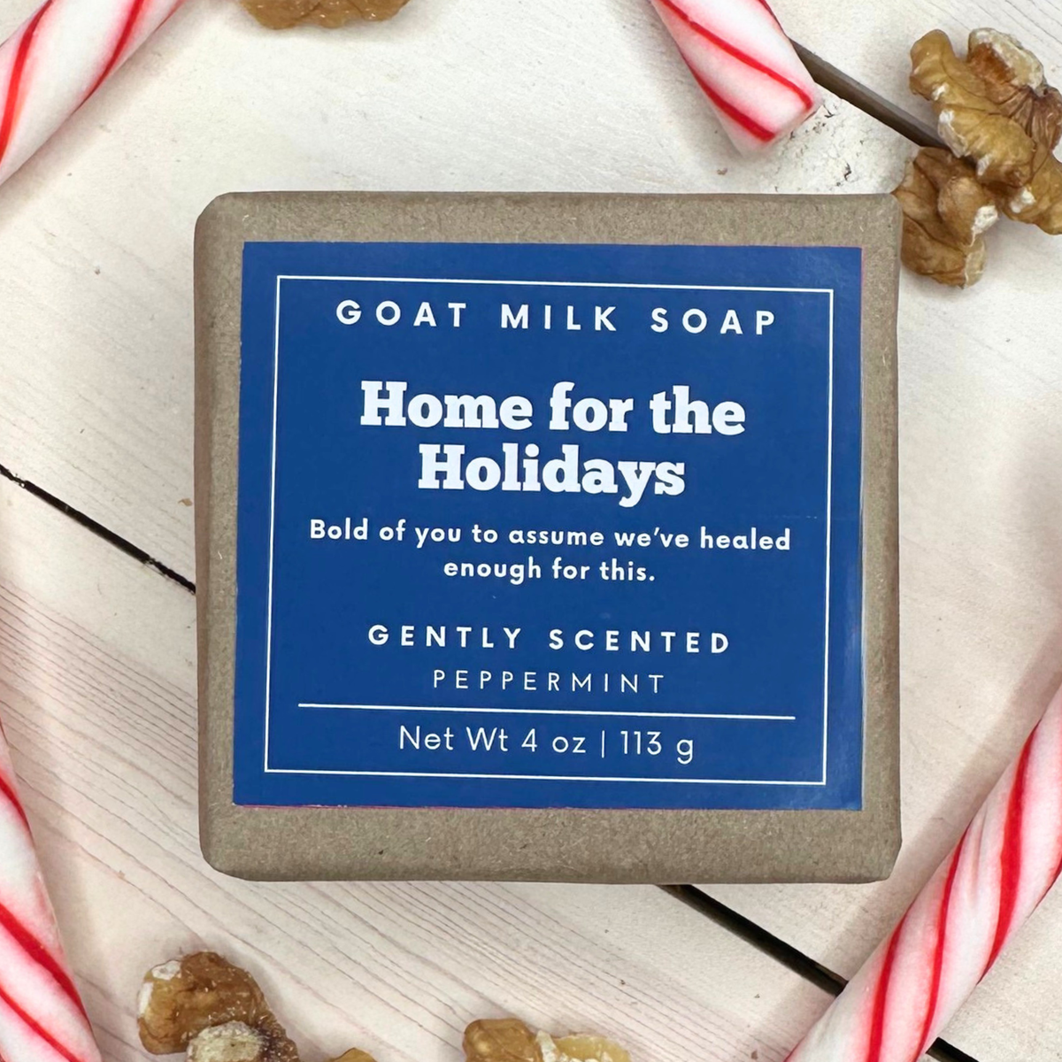 Peppermint Goat Milk Soap 4 oz | Funny Soap | Gift Soap