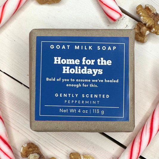 Peppermint Goat Milk Soap 4 oz | Funny Soap | Gift Soap