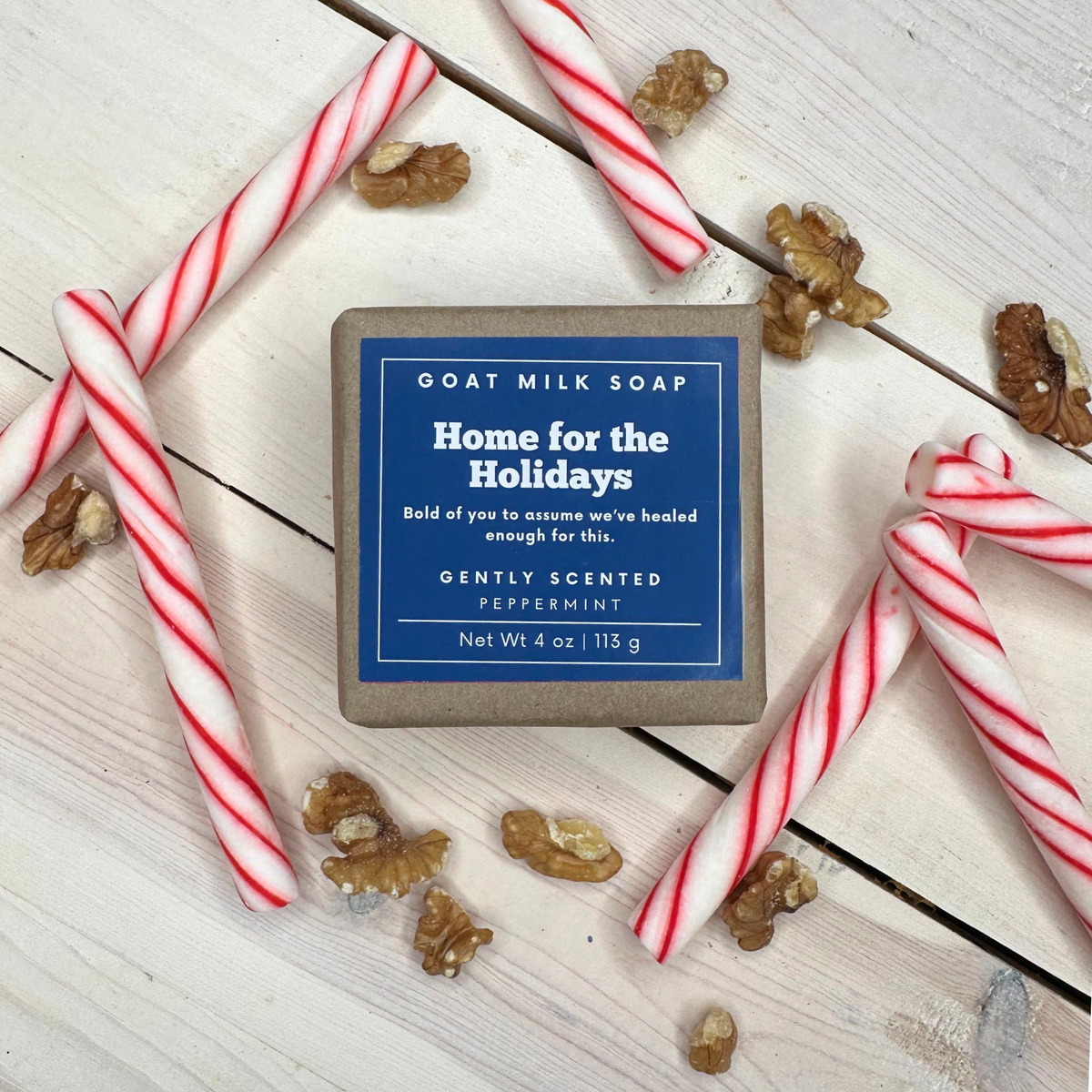 Peppermint Goat Milk Soap 4 oz | Funny Soap | Gift Soap