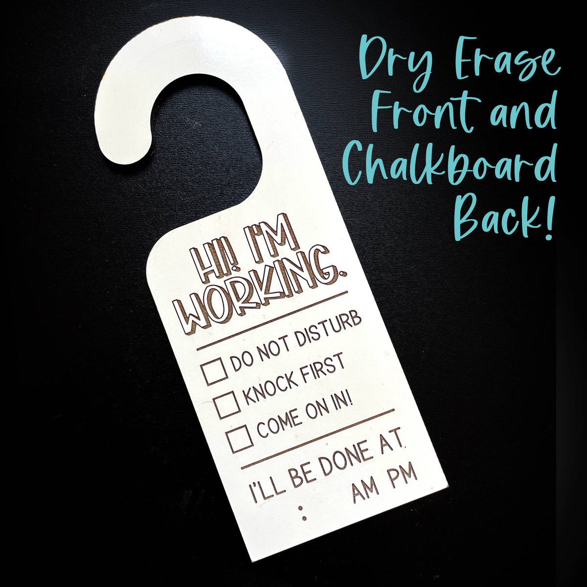 Work from Home Message Door Hanger - Back to School