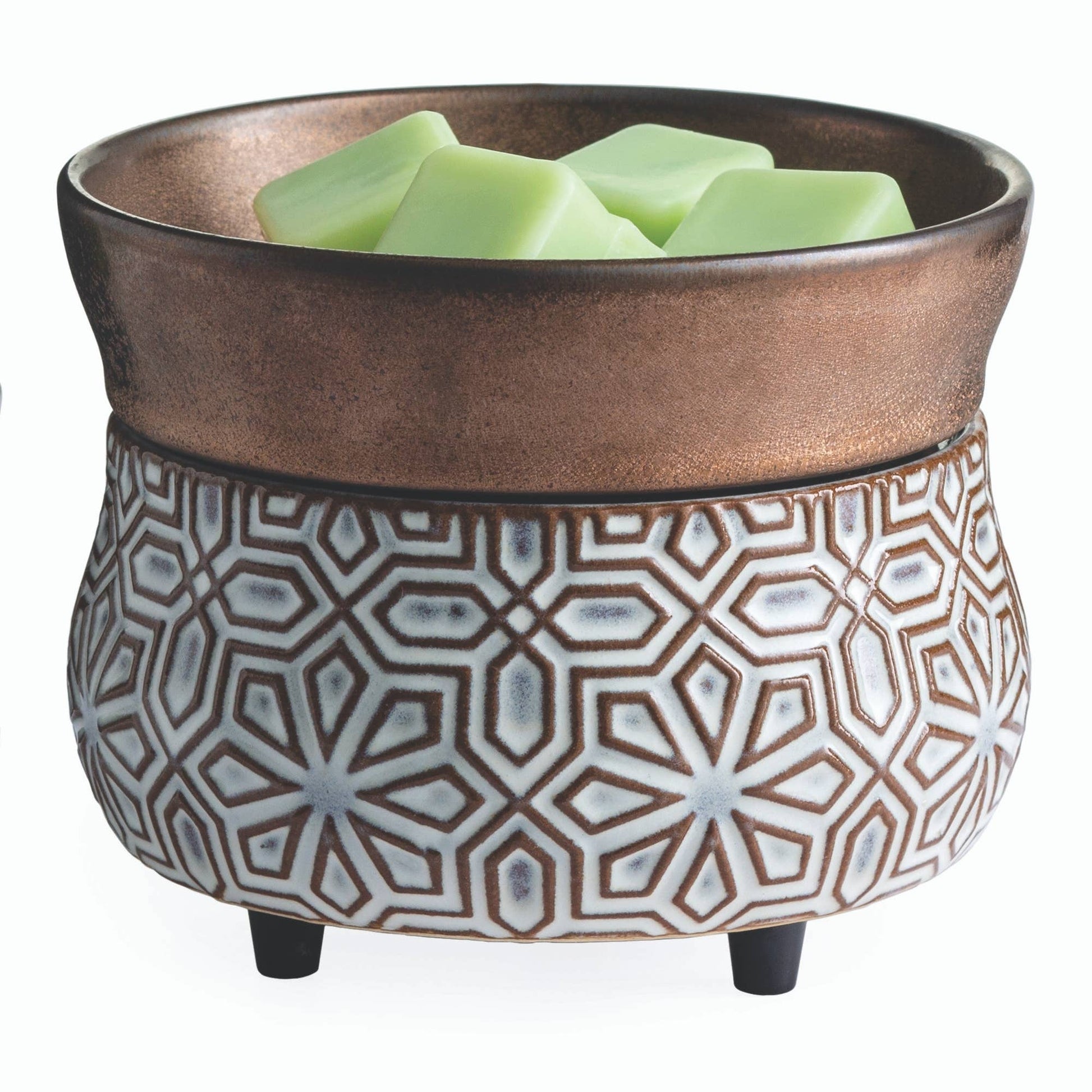 2 - in - 1 Fragrance Warmer Bronze Geometric - Fresh Start Candles