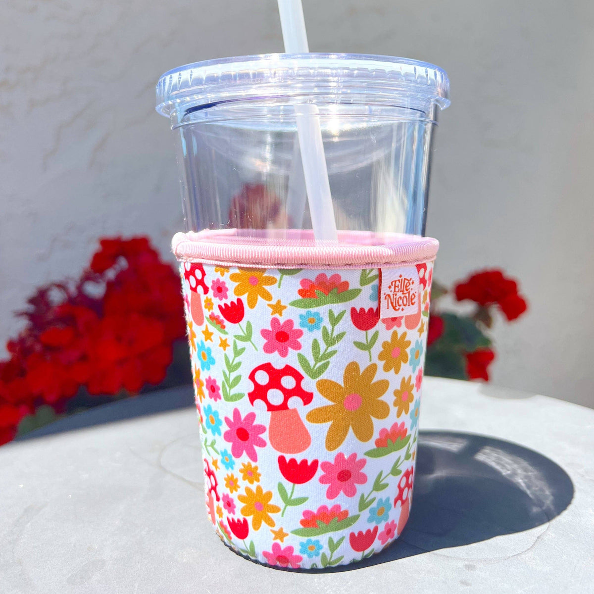 Coffee Cup Cover - Shrooms and Blooms: Large / 24oz