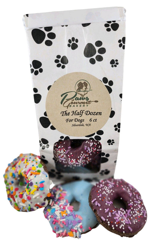 Paws Gourmet Bakery The Half Dozen Mini Donuts Dog Treats